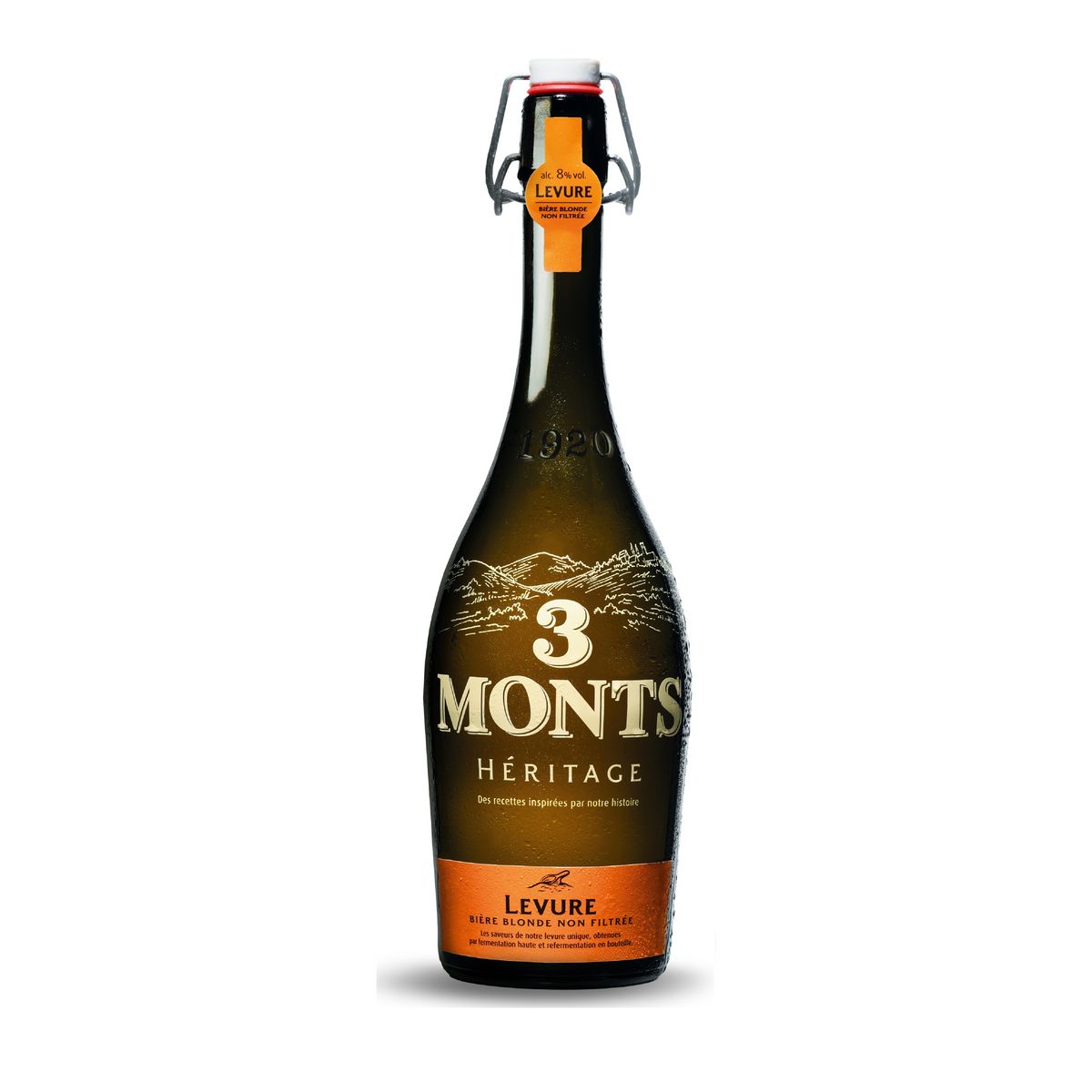 3 MONTS Bière blonde non filtrée levure héritage 8% bouteille 75cl