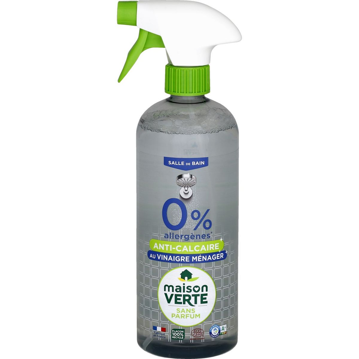 Spray 0% à l'alcool ménager et sa recharge - Maison Verte