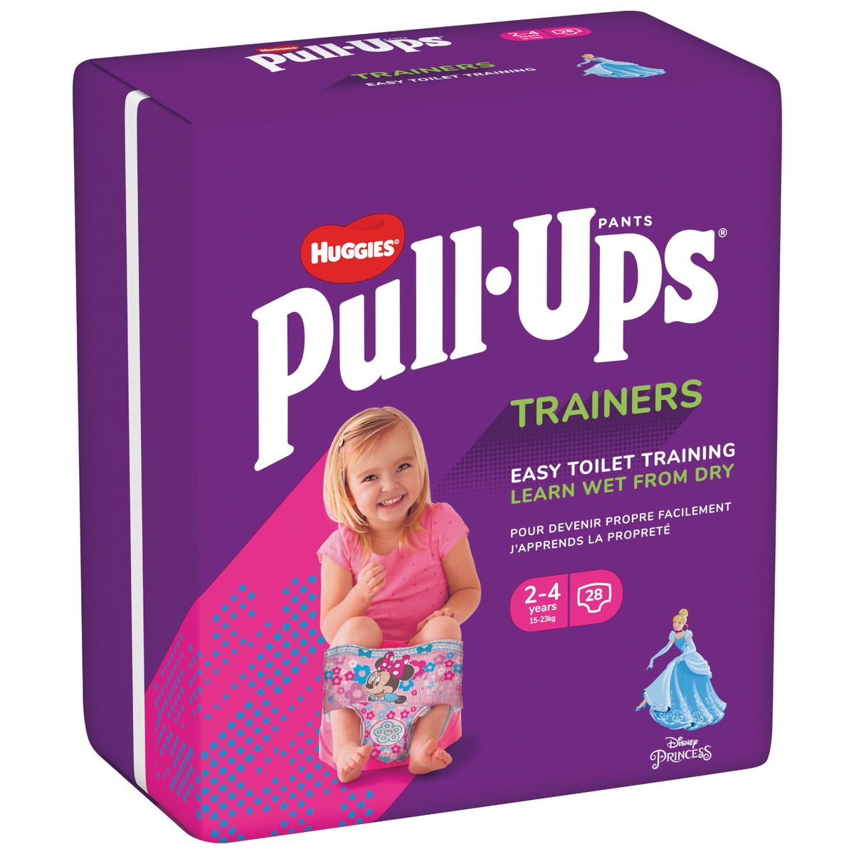 HUGGIES Pull-Ups Culottes d'apprentissage (15-23kg) 2-4 ans fille 28 pièces 