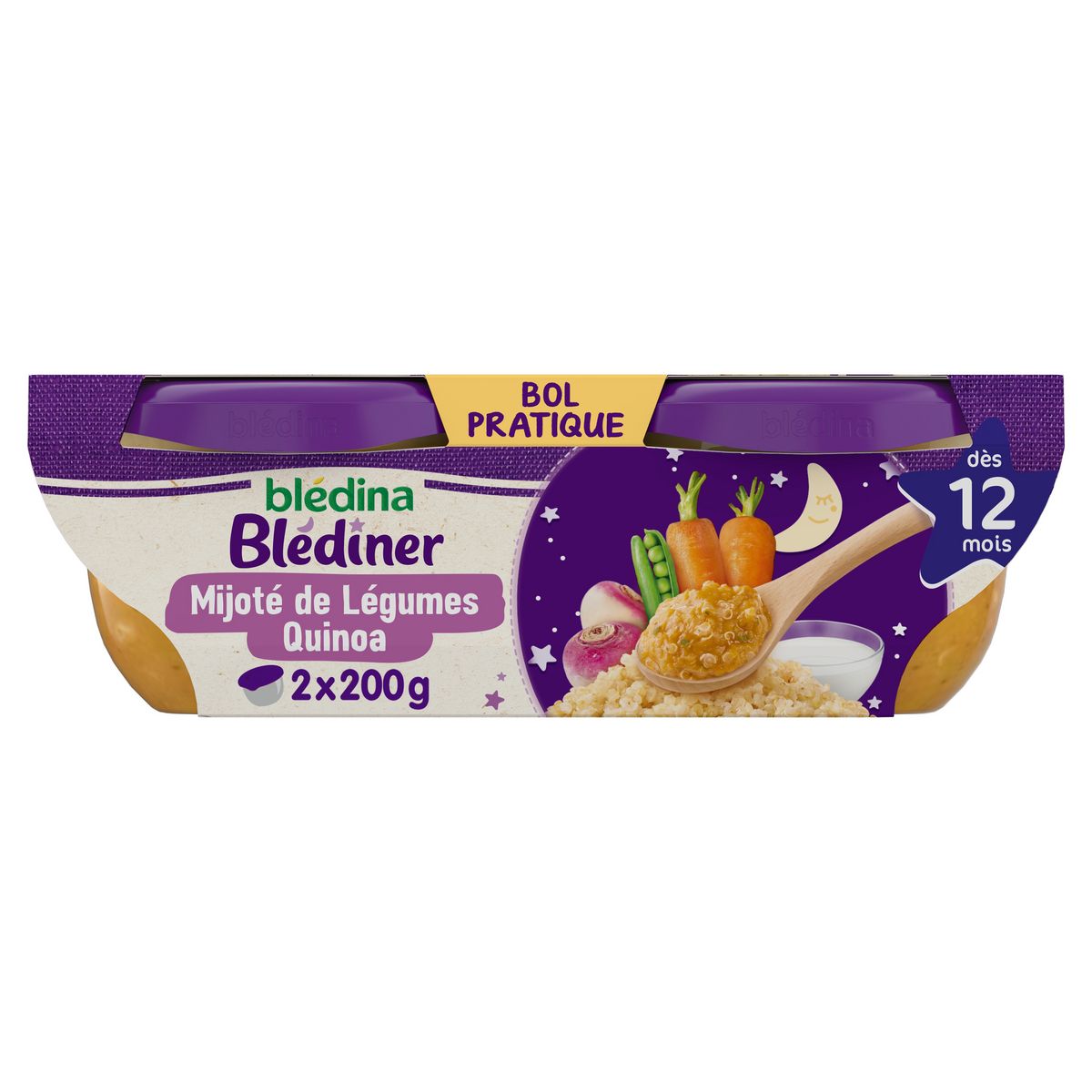 BLEDINA Blédiner bol mijoté de légumes et quinoa dès 12 mois 2x200g
