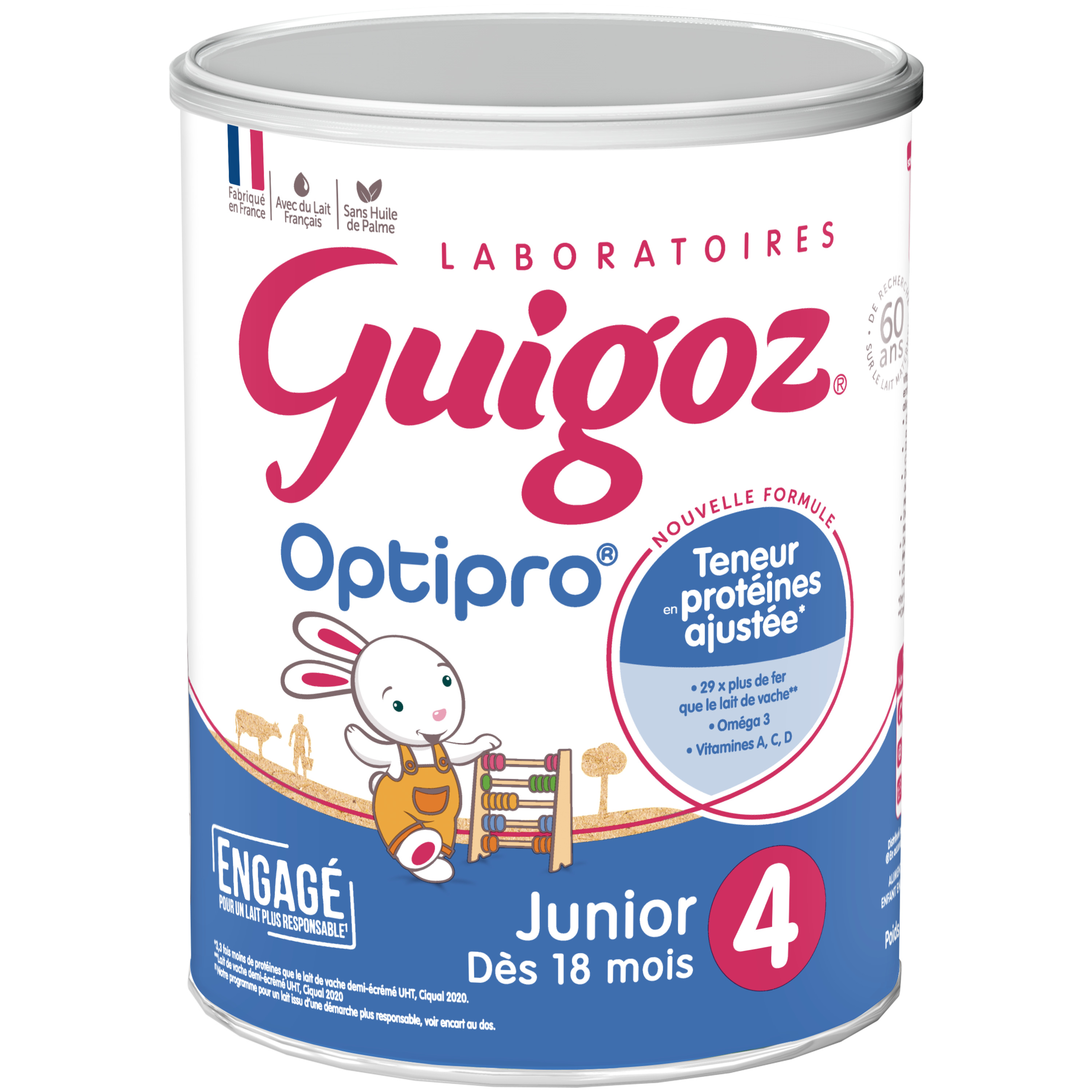 GUIGOZ Optipro 4 lait junior en poudre dès 18 mois 900g pas cher 