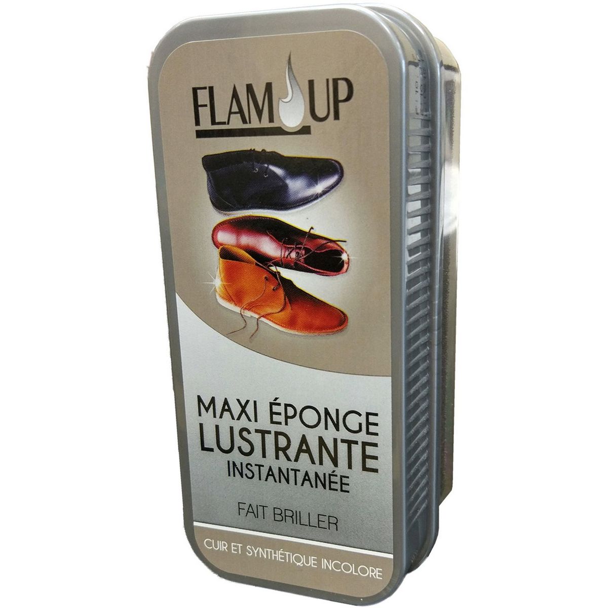 FLAM'UP Maxi éponge lustrante incolore chaussures cuir et synthétique 1 éponge