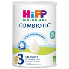 HIPP Lait de croissance bio en poudre Combiotic 3 dès 10 mois 800g