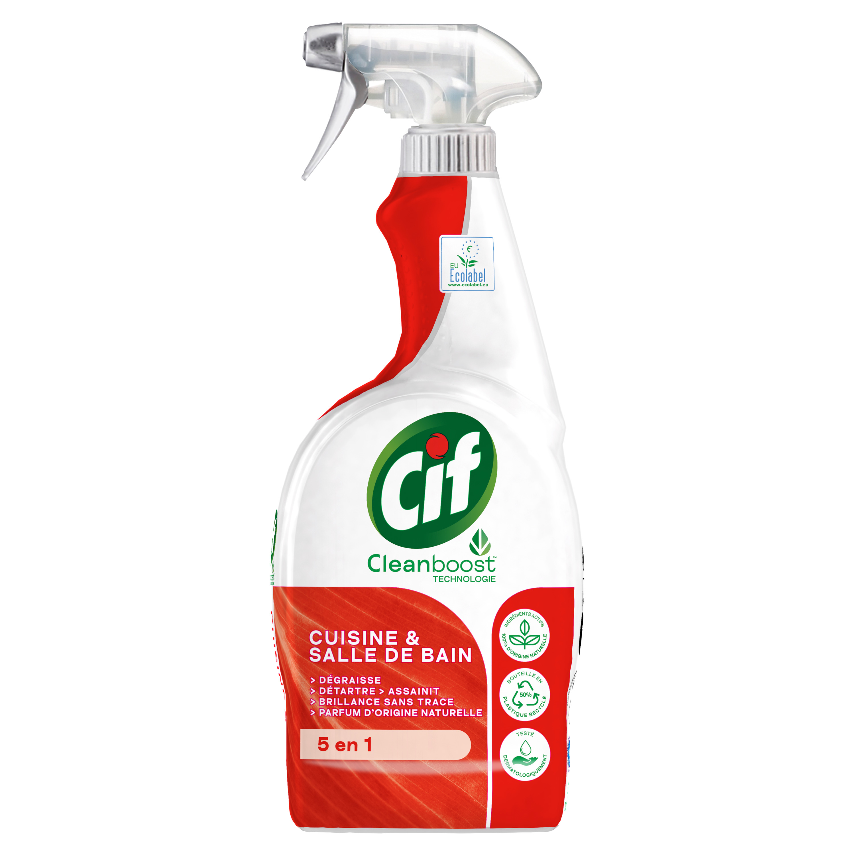 CIF Spray nettoyant avec javel efficacité et brillance 750ml pas cher 
