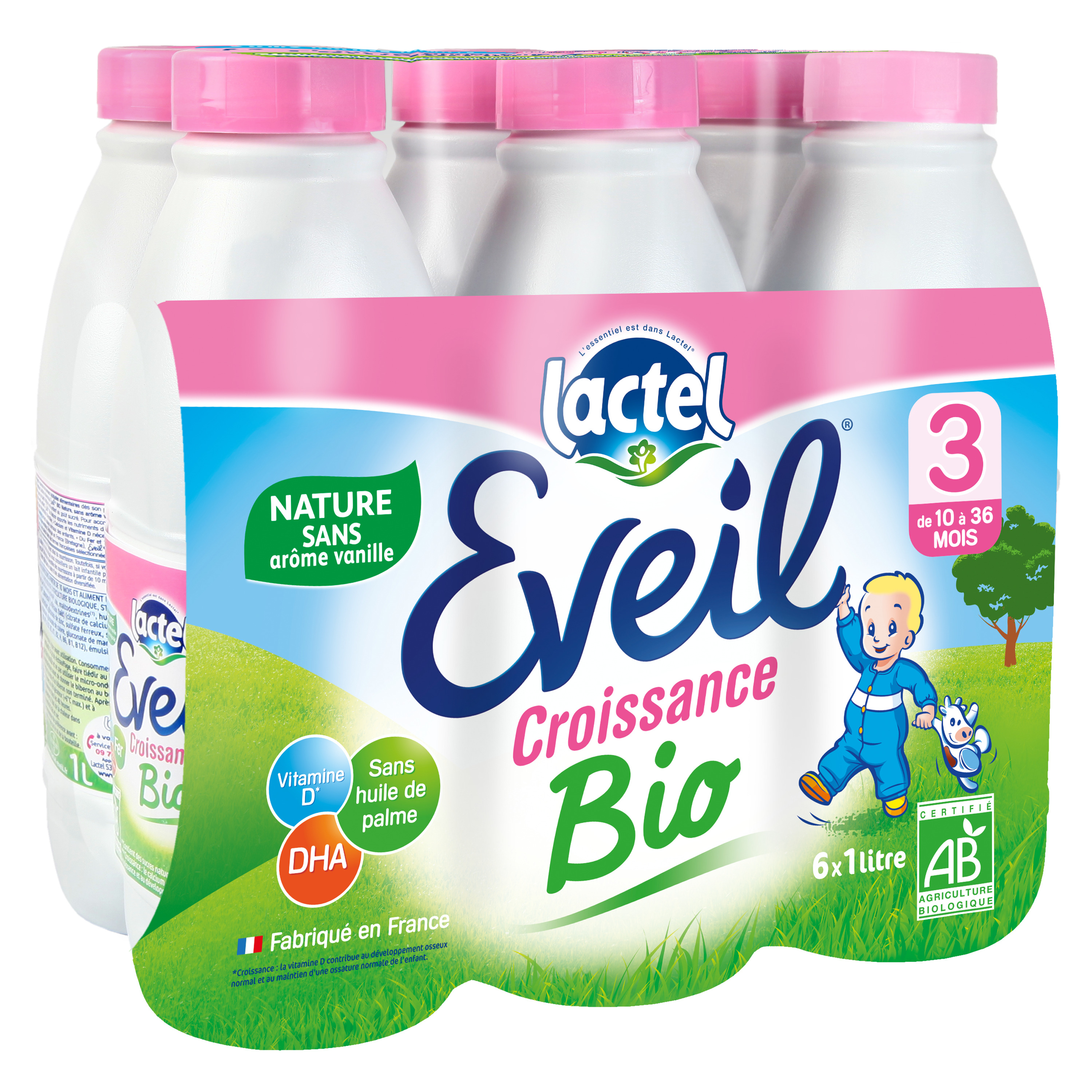 BabyBio Lait Croissance Liquide 3 Bio 6x1L