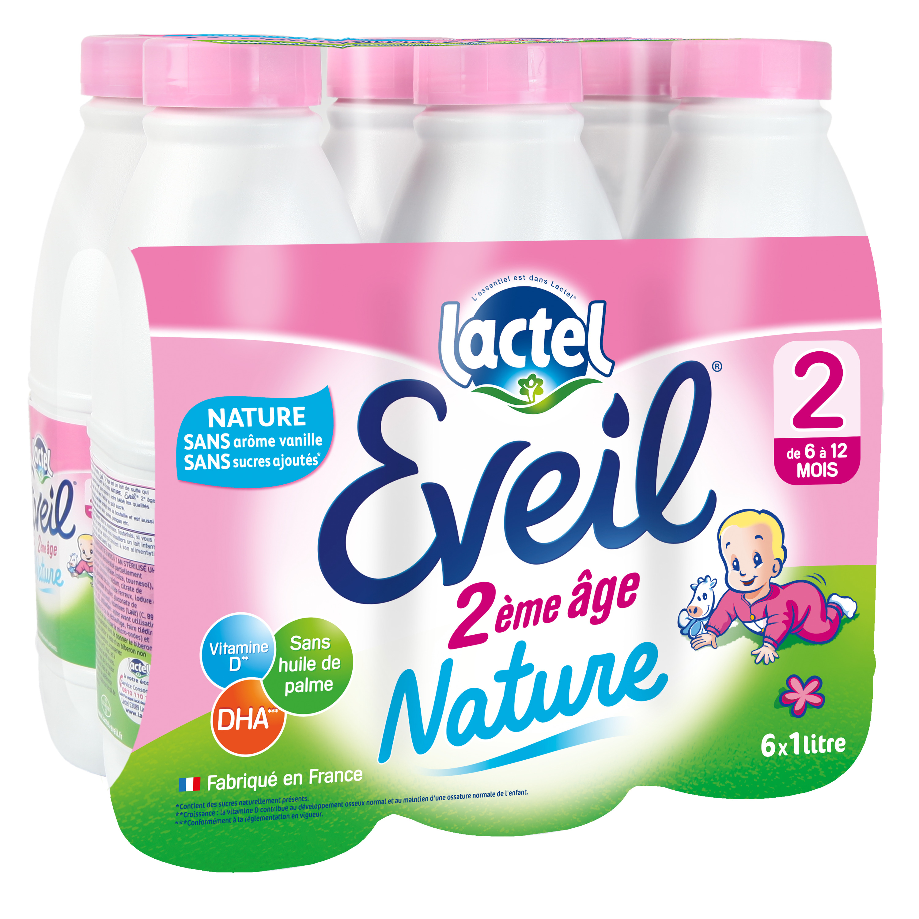 AUCHAN BABY BIO Lait de suite 2ème âge liquide bio dès 10 mois 6x1l pas  cher 