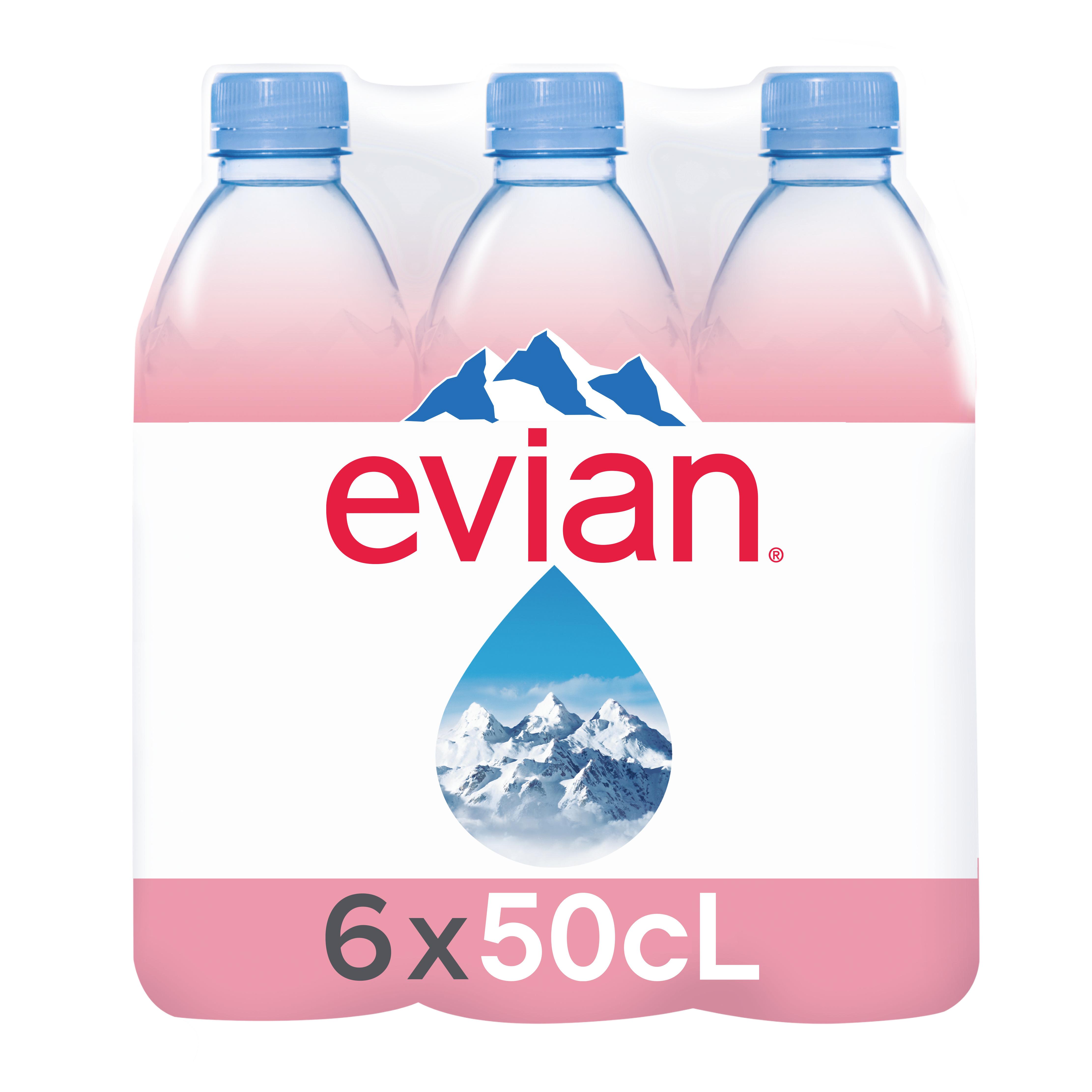 EVIAN Eau minérale naturelle plate 6x50cl pas cher 