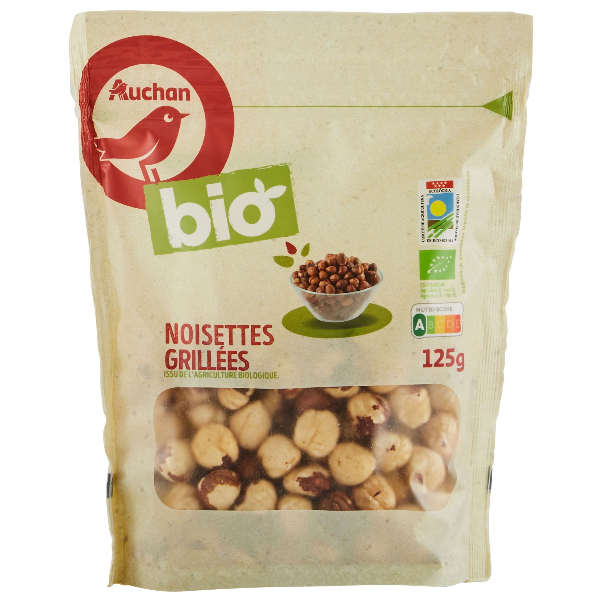 AUCHAN Noisettes grillées en poudre 125g pas cher 