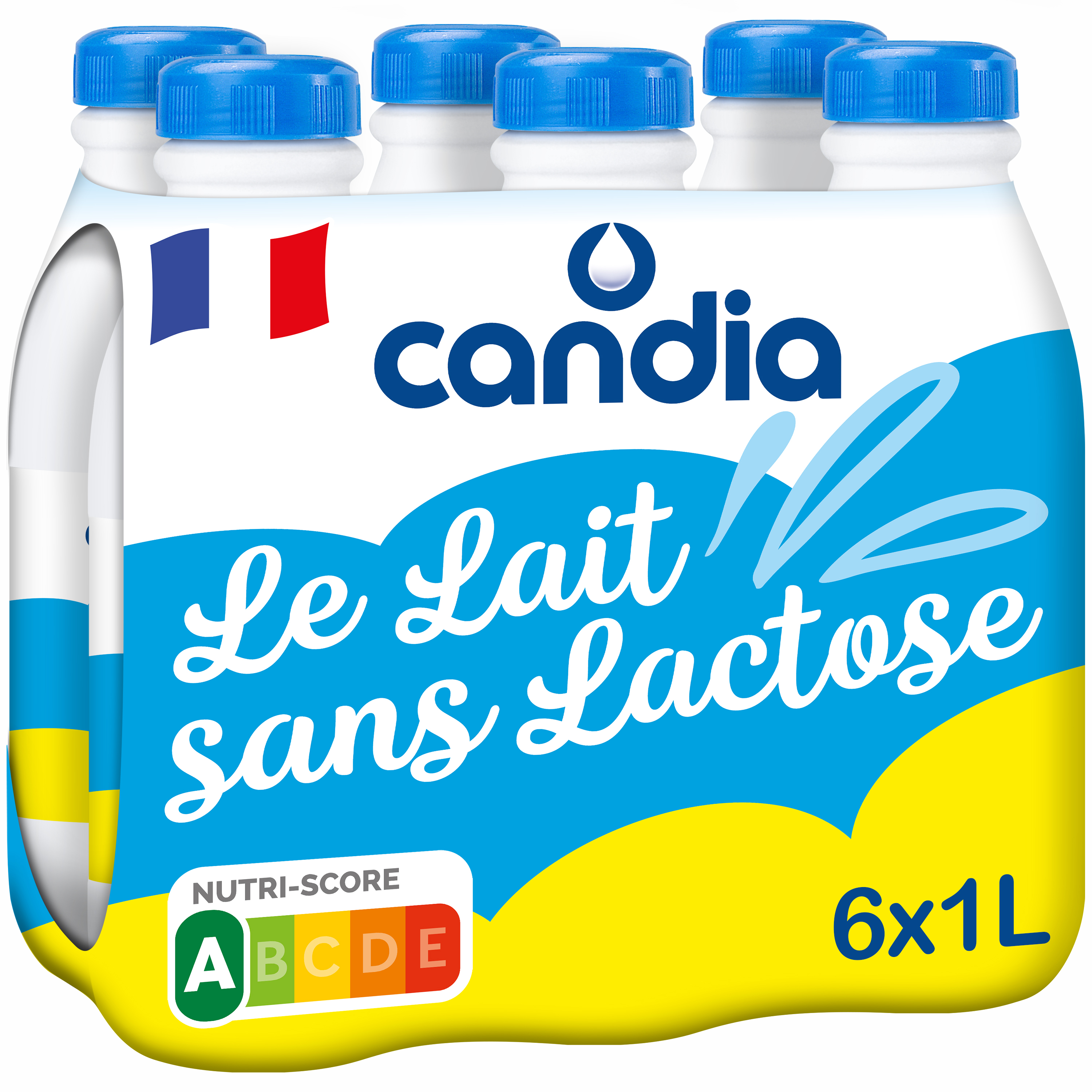 CANDIA Lait doux et léger sans lactose 6x1l pas cher 