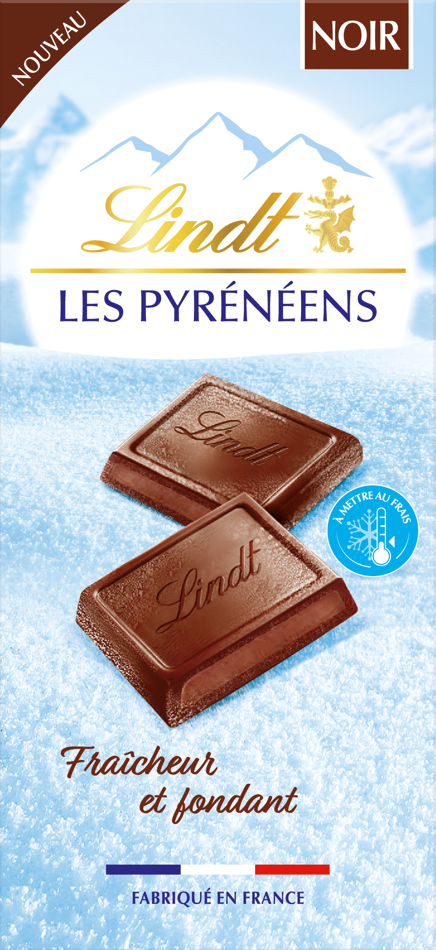 Lindt - Tablette 34% Noisettes LES GRANDES - Chocolat Noir, 150g