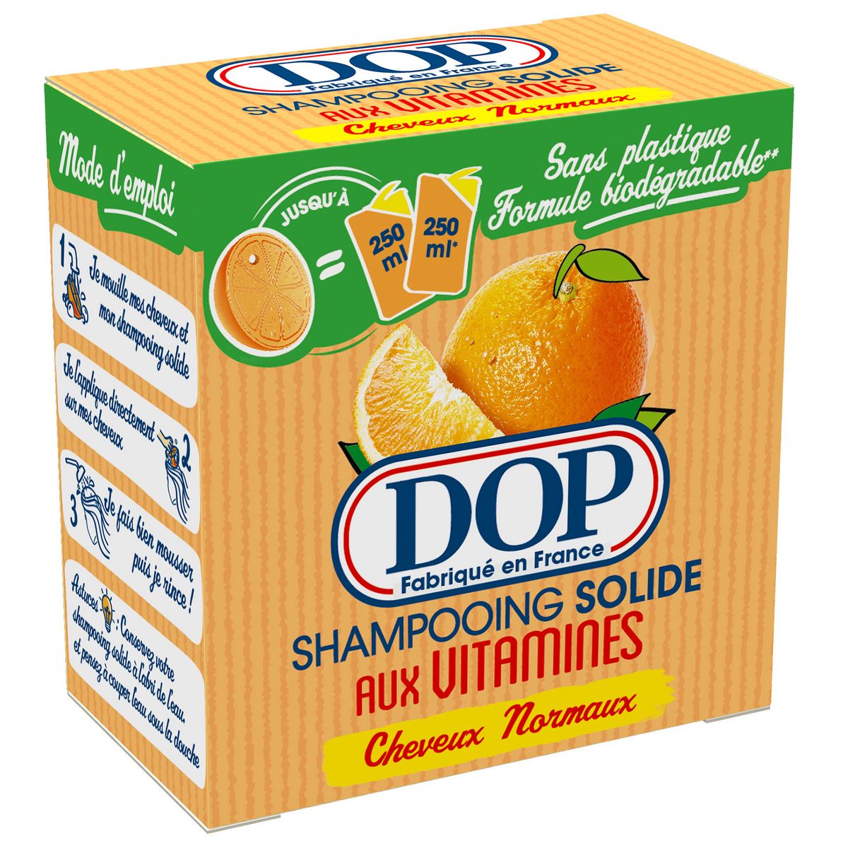 DOP Shampooing solide aux vitamines cheveux normaux 76g