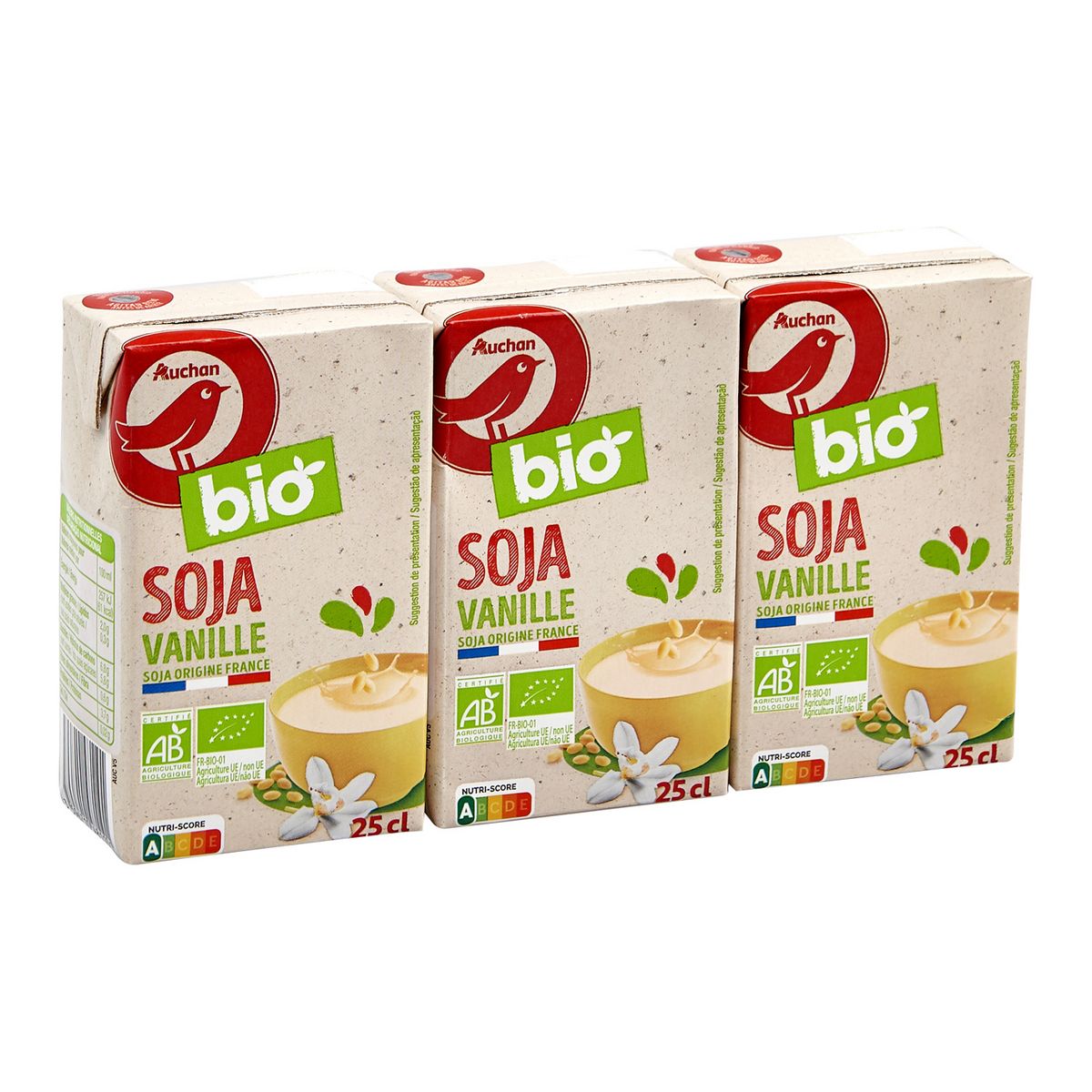 Auchan Bio boisson soja vanille 1L