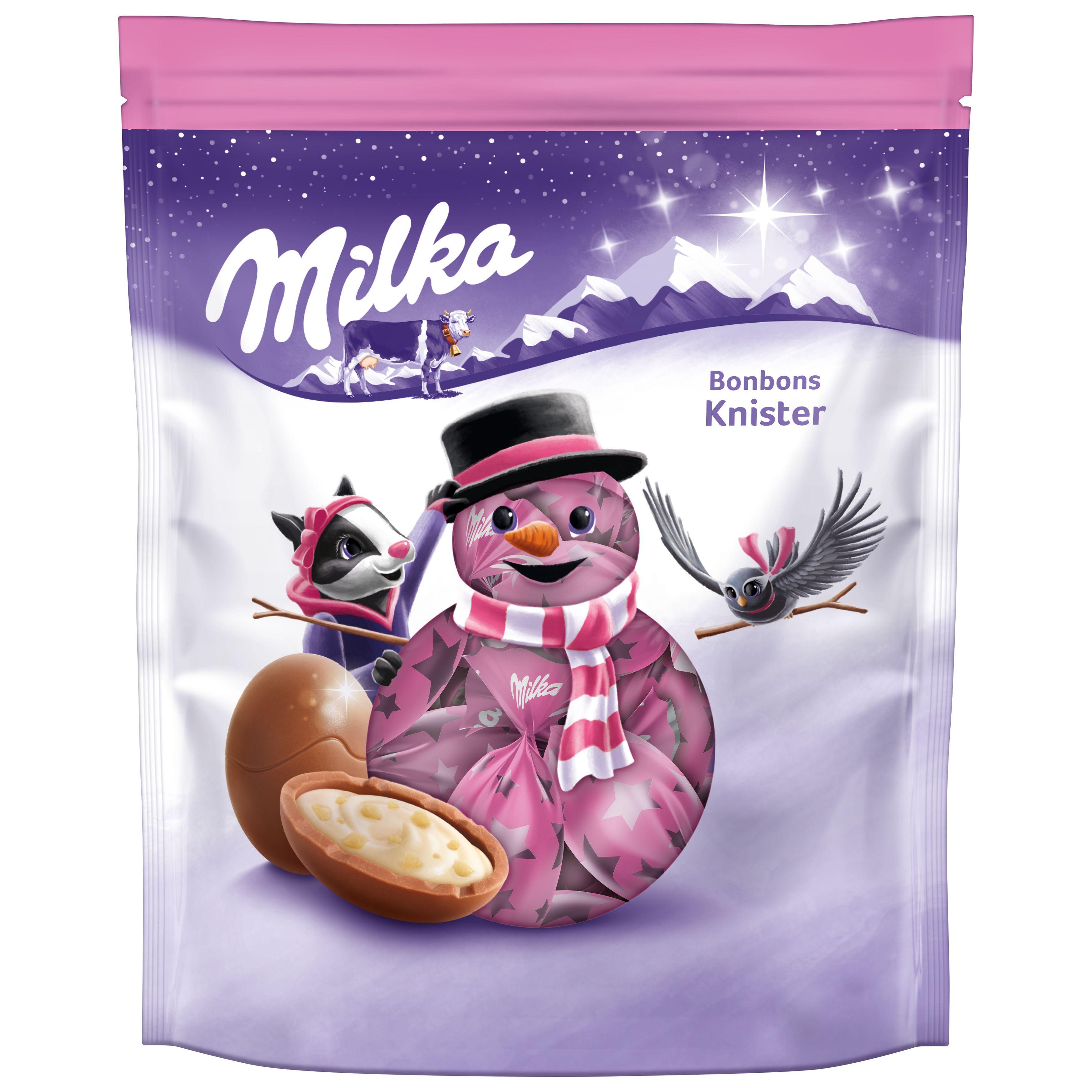 MILKA Bonbons de Noël au chocolat au lait fourrés 86g pas cher