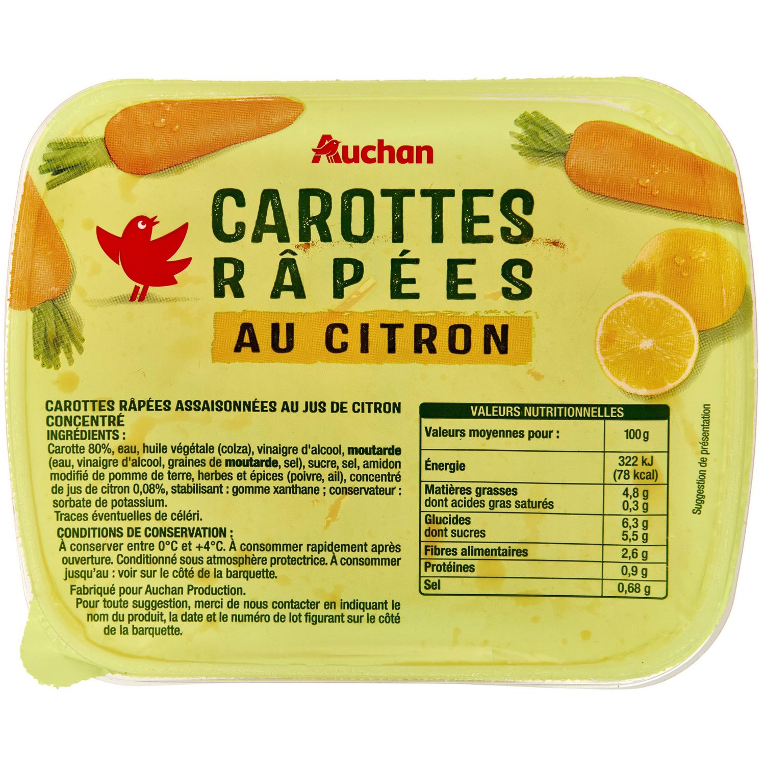 Carottes rapées aux pommes sauce citron : Recette de Carottes rapées aux  pommes sauce citron