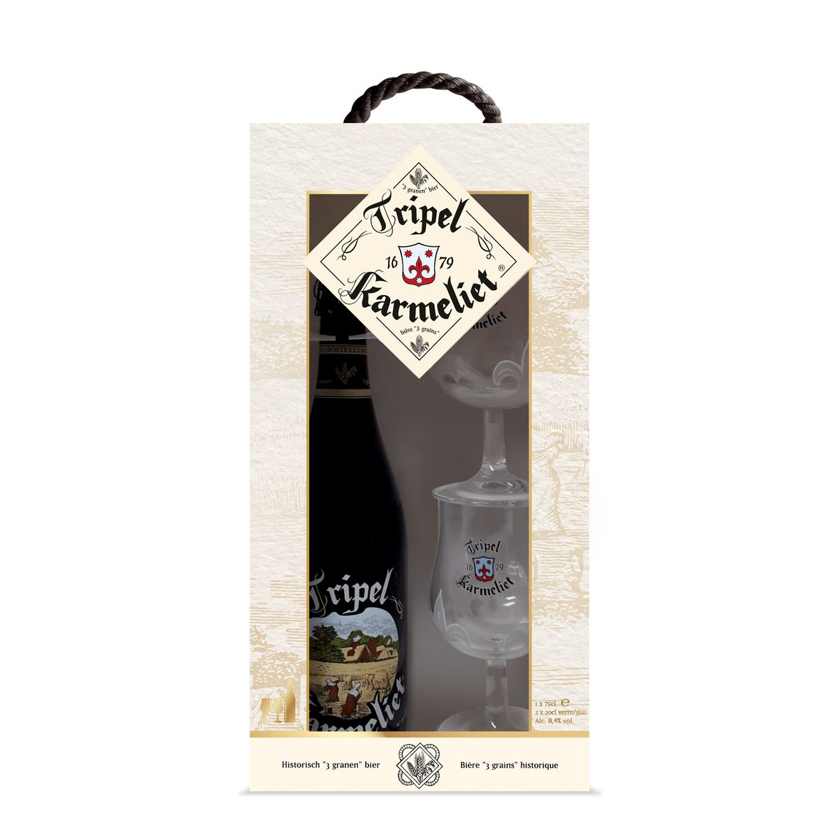 Tripel Karmeliet Bière Coffret 4 Bouteilles 33cl + 1 verre