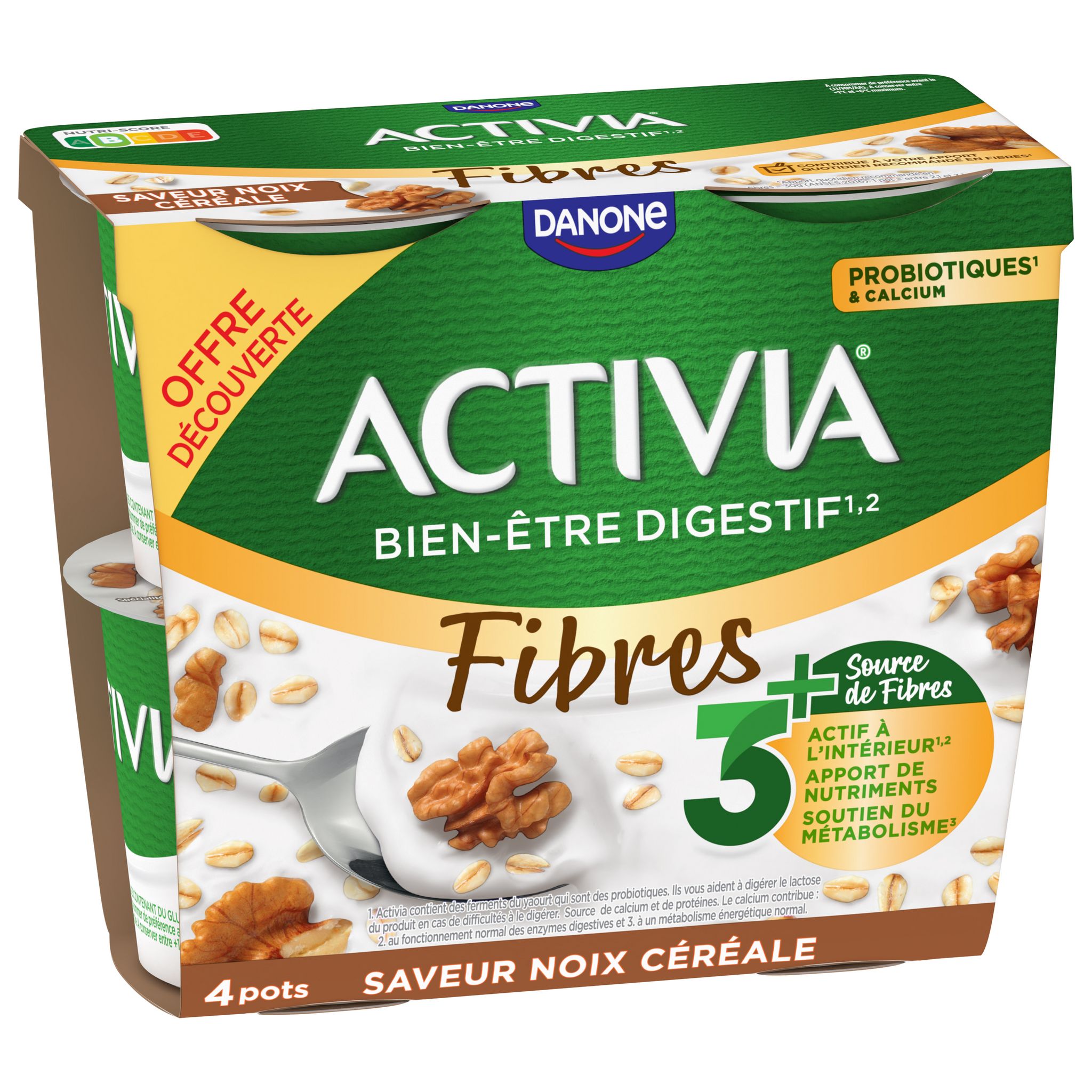 Yogourts probiotiques Activia Céréales 4x115g (460g) acheter à