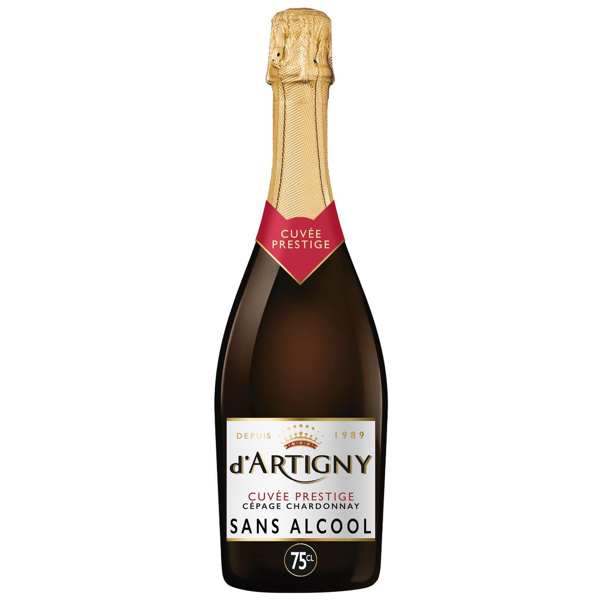 D'ARTIGNY Boisson pétillante sans alcool cuvée prestige 75cl pas cher 