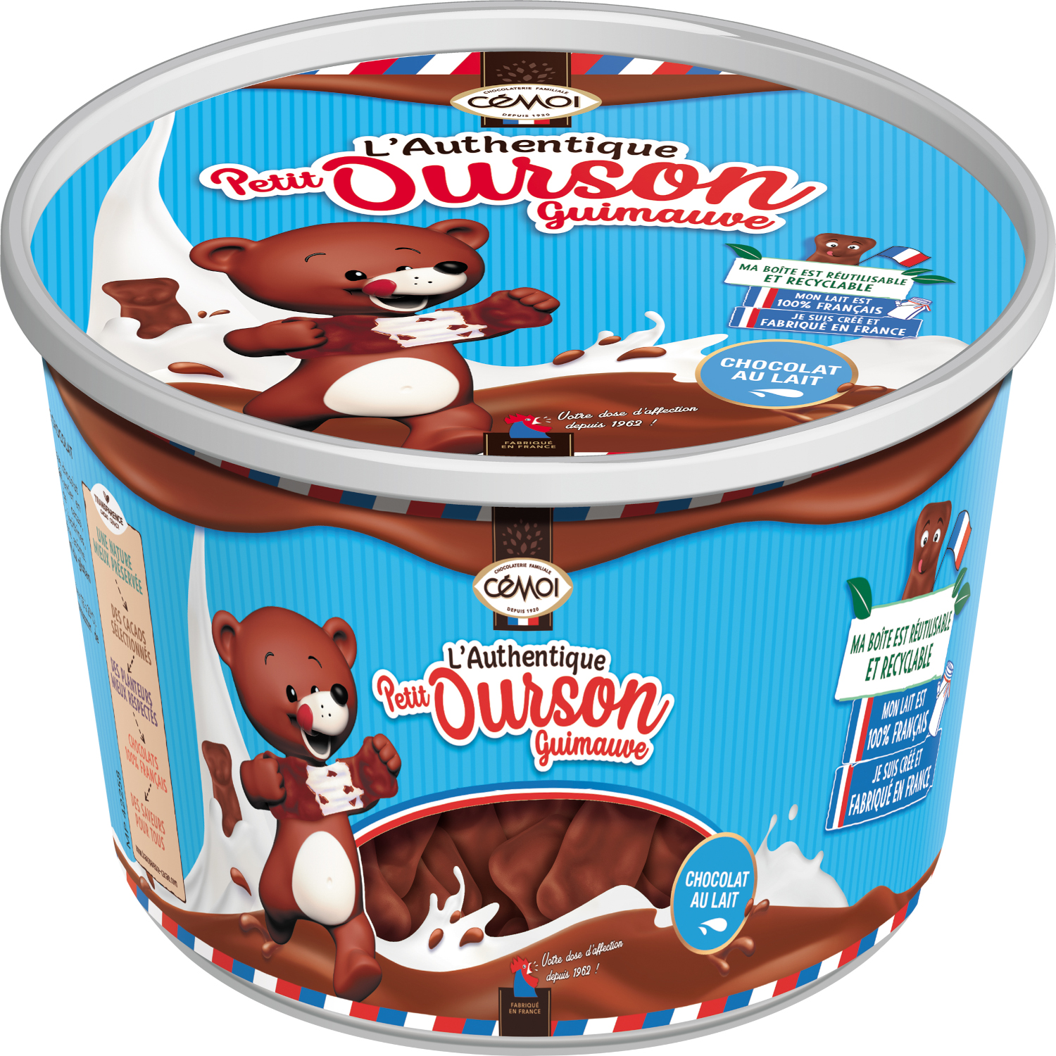 Oursons guimauve au chocolat au lait, U (200 g)