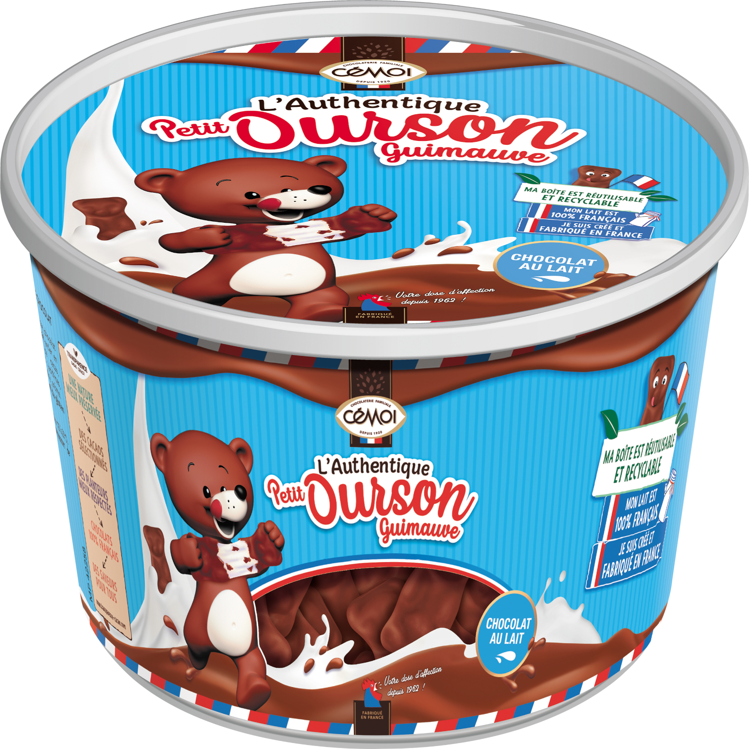 Confiserie oursons en guimauve au chocolat au lait - U - 200 g