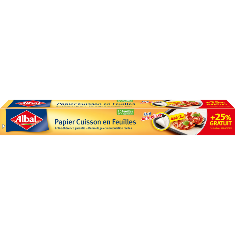 Feuilles de papier cuisson prédécoupées - Albal®