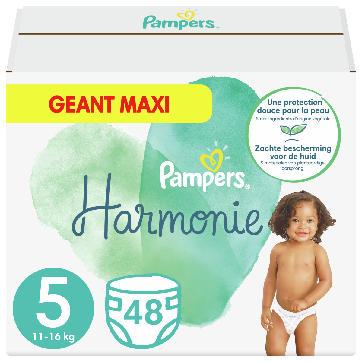 PAMPERS Couches Harmonie taille 5 (11-16kg) 48 couches 