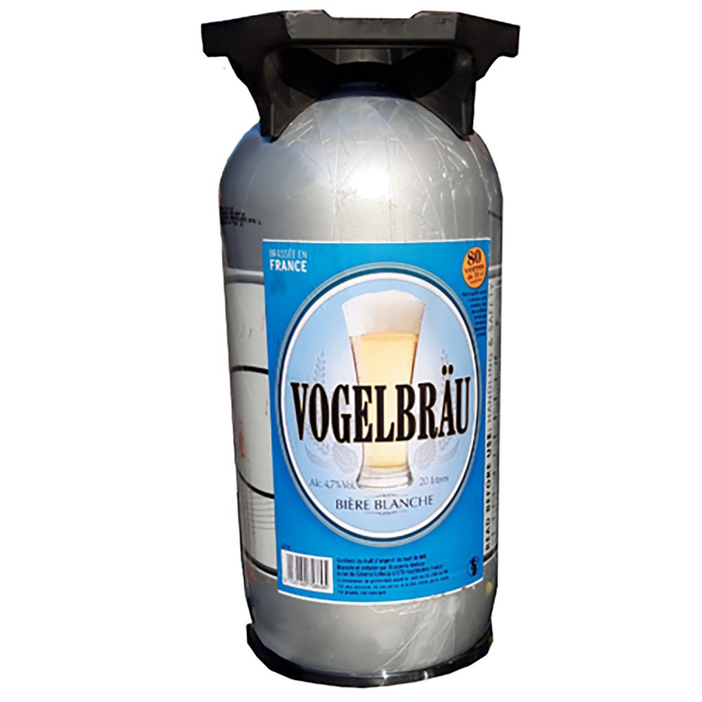 VOGELBRAU Bière blonde 5% (tireuse prêtée pendant 24h pour l'achat d'un fût)  20l pas cher 