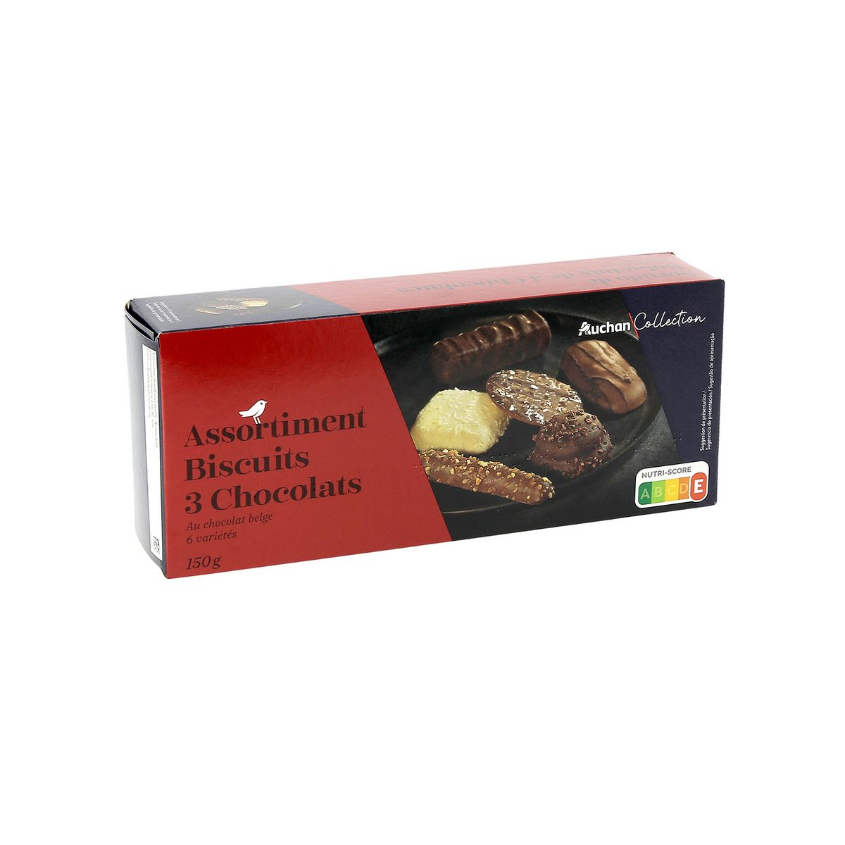 AUCHAN GOURMET Assortiment de biscuits au chocolat 150g