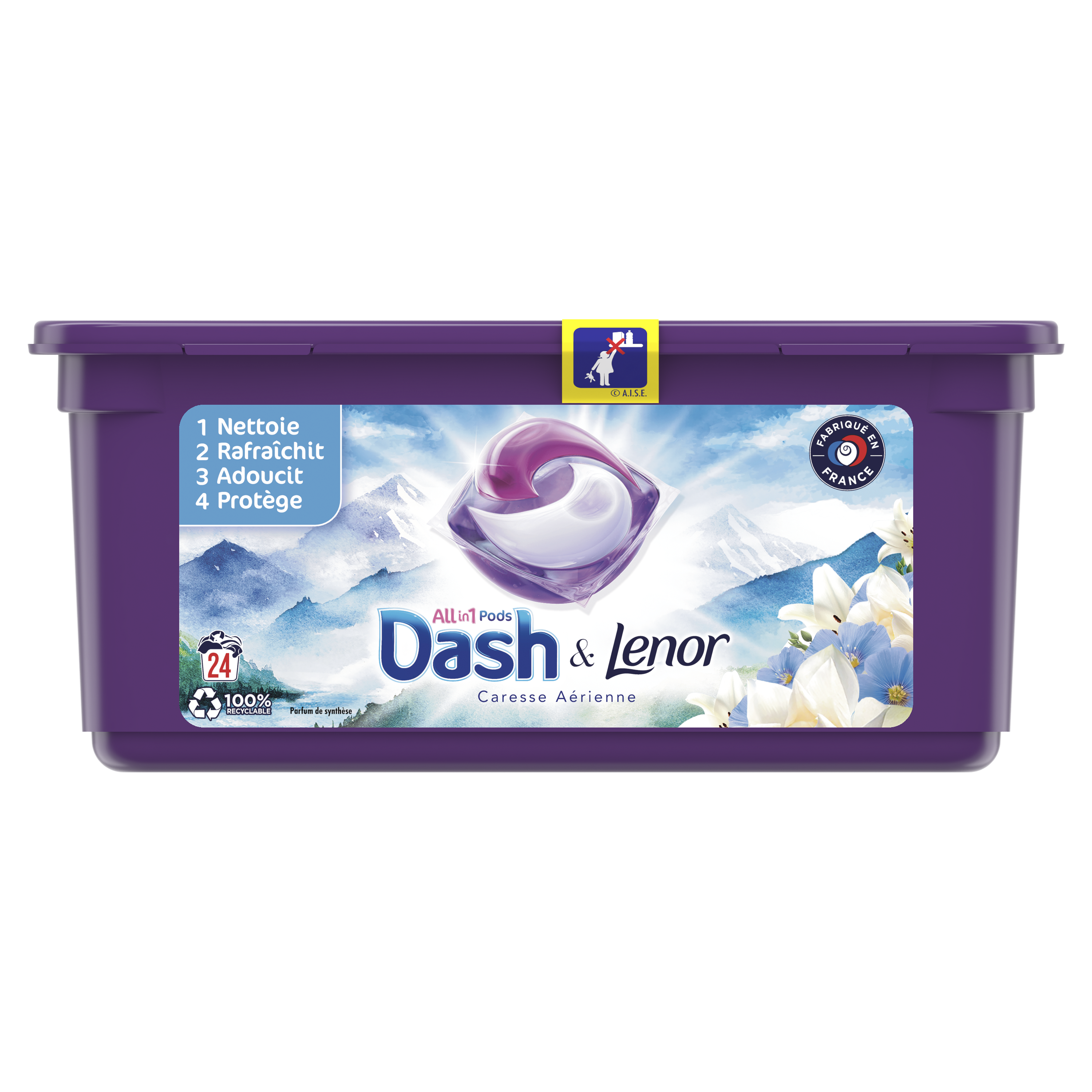 Dash - Lessive en capsule Pods (x24) commandez en ligne avec Flink !