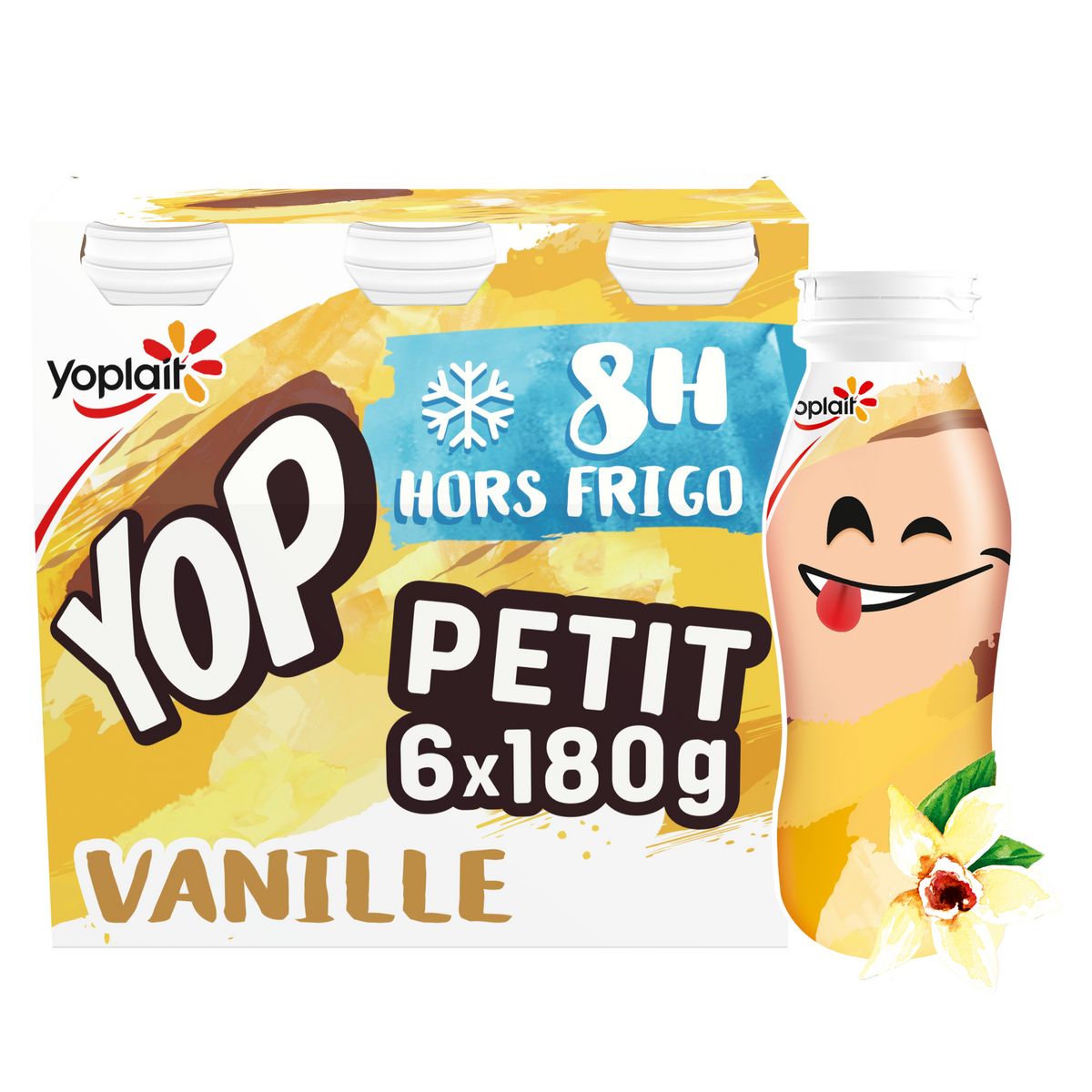 PTIT YOP Yaourt à boire à la vanille 6x180g pas cher 
