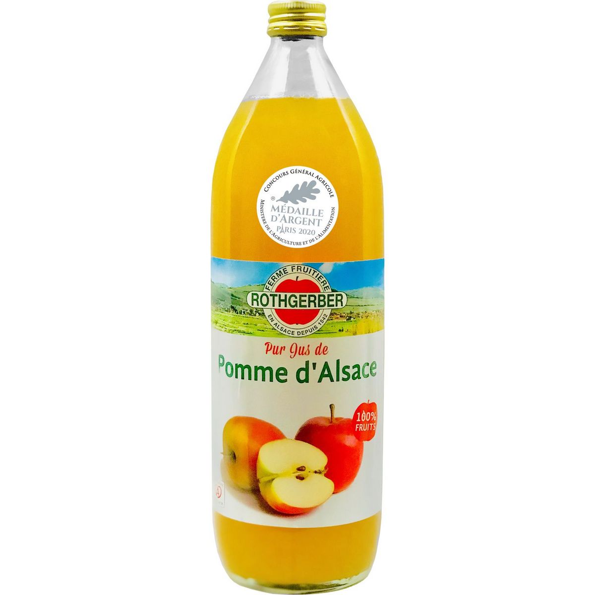 ROTHGERBER Pur jus de pomme d'Alsace 1l