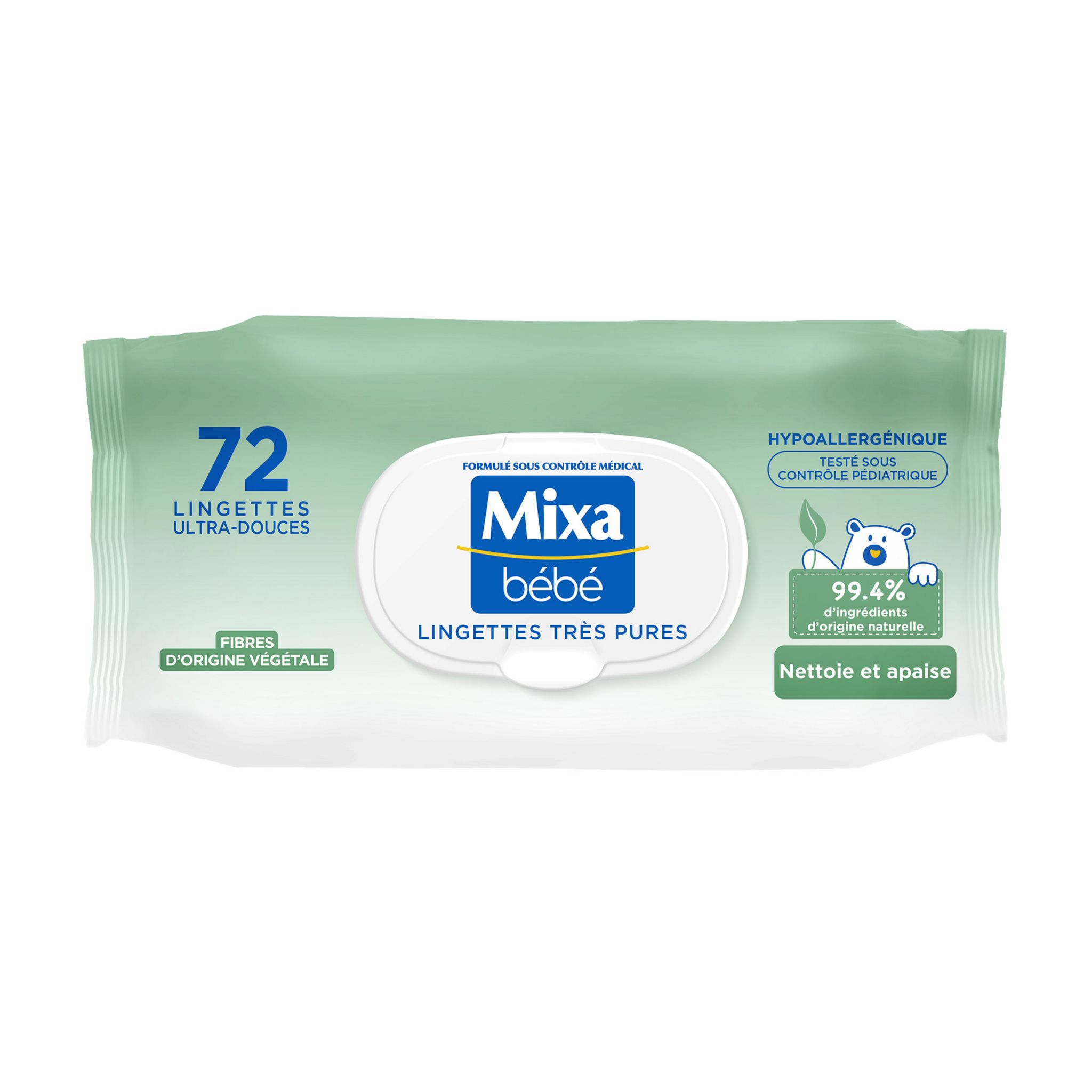 Achetez, Mixa bébé Lingettes ultra-douces au lait de toilette 72