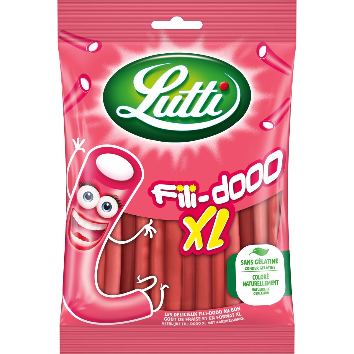 LUTTI Fil dodo XL bonbons aux goûts de fraise 180g pas cher 