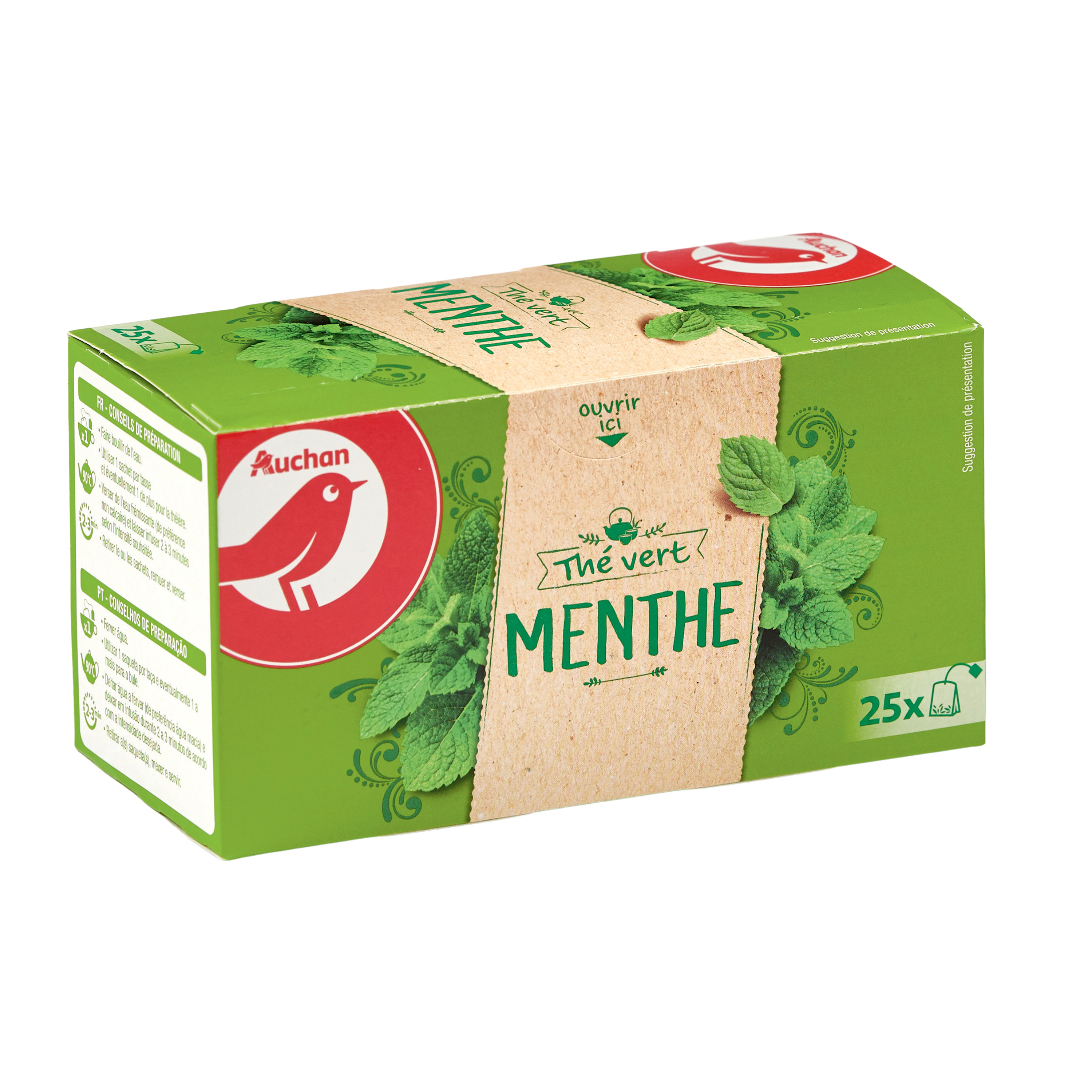 Thé vert à la menthe Kusmi Tea - Boîte de 25 sachets