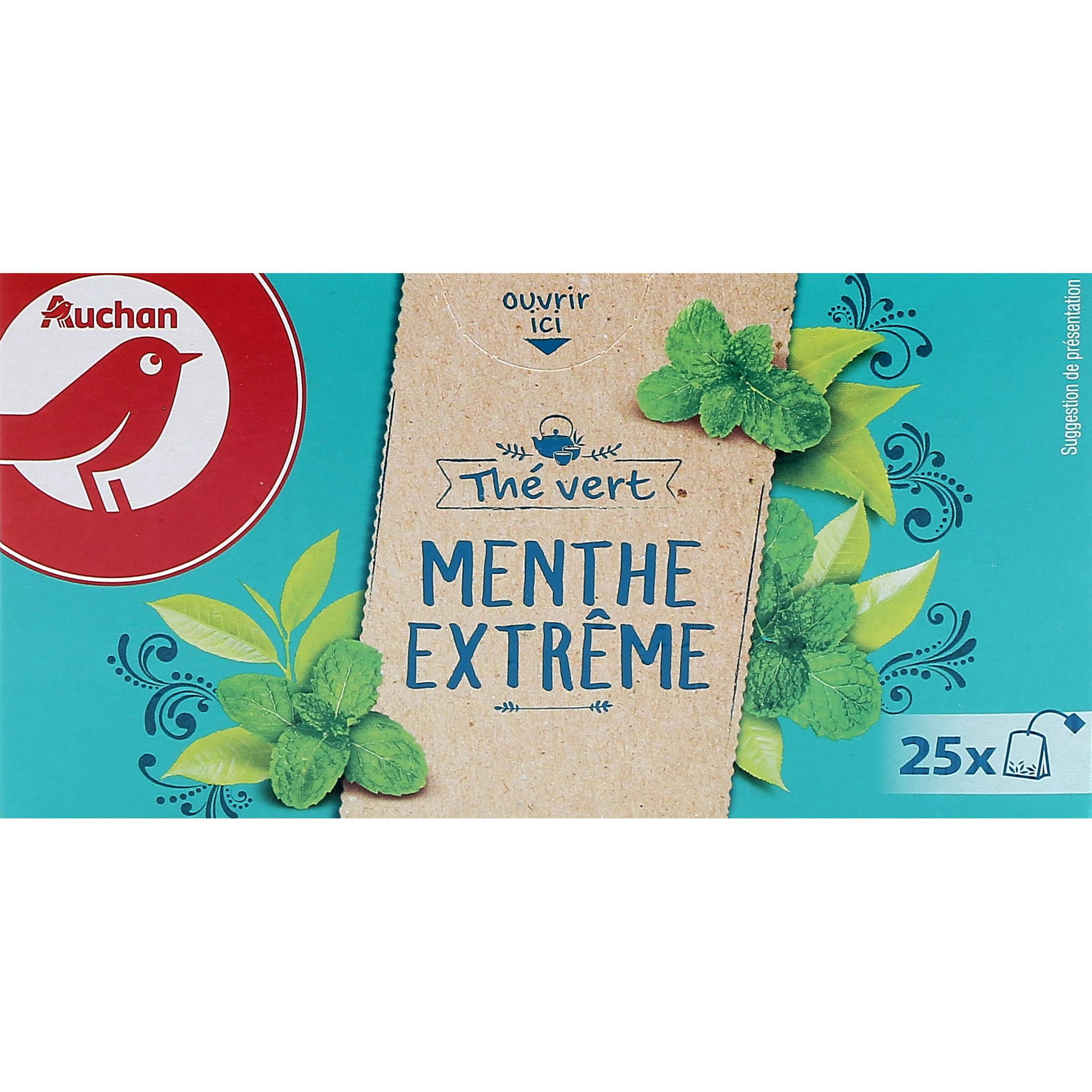 The vert a la menthe 20 dosettes souples auchan 50g - Tous les