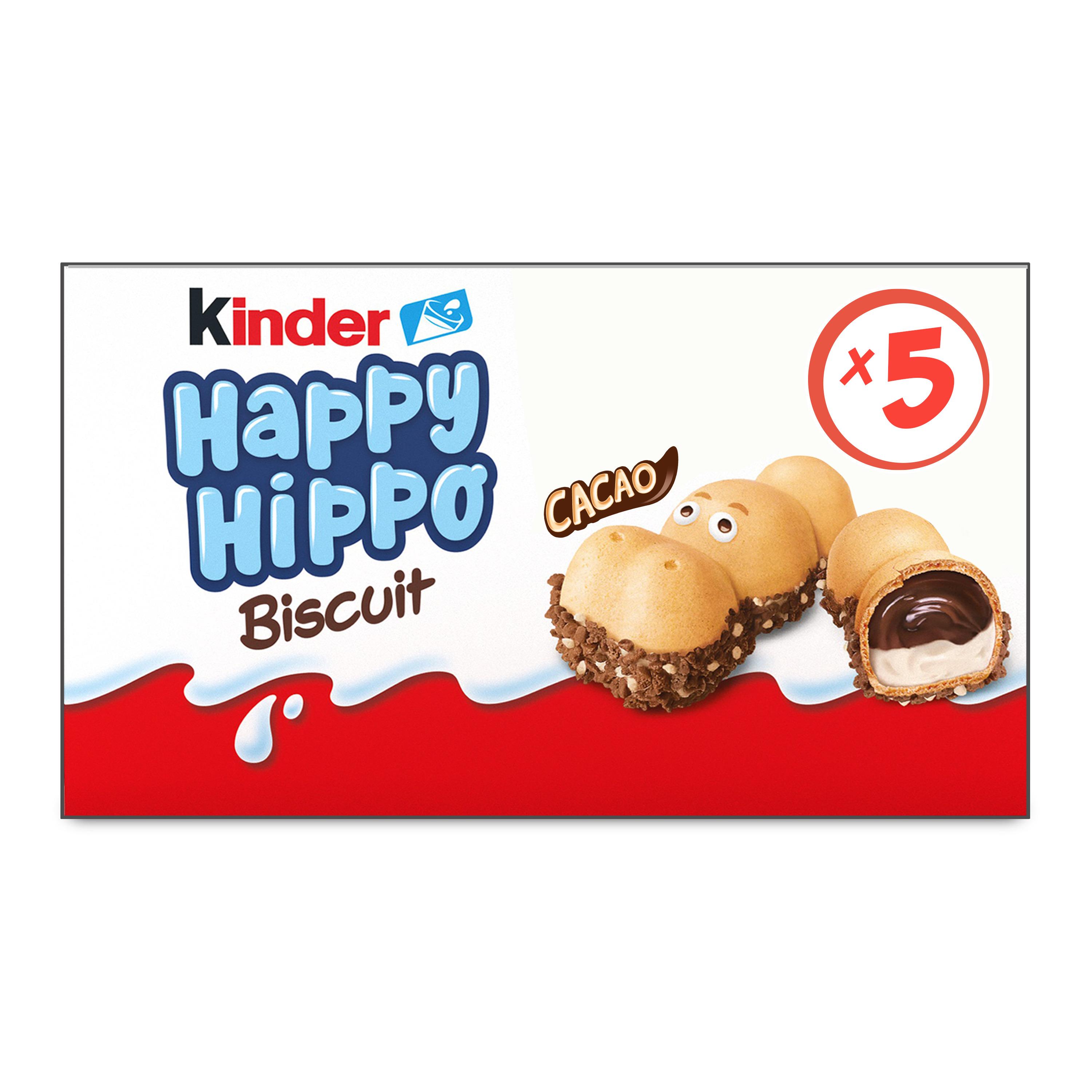 KINDER Happy Hippo Biscuits et cacao 5 sachets fraîcheur 103,5g pas cher -  Auchan.fr