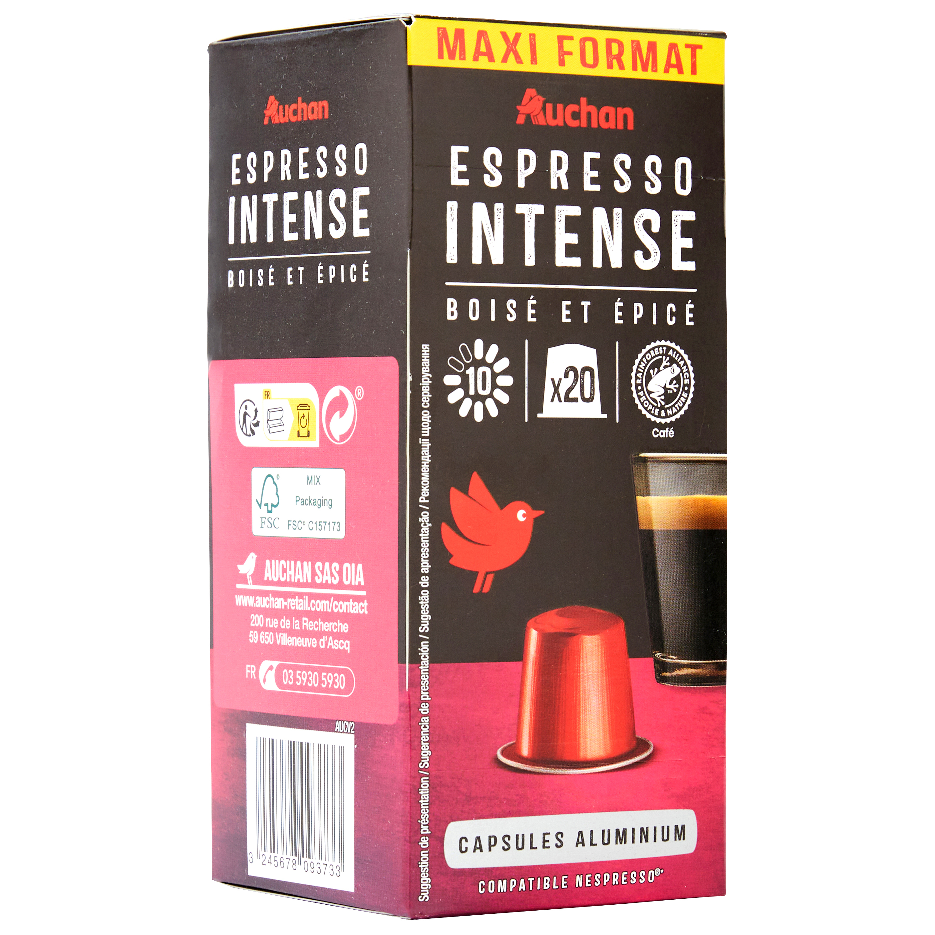 Café capsules compatibles Nespresso intensité 7 Carte Noire x30 sur