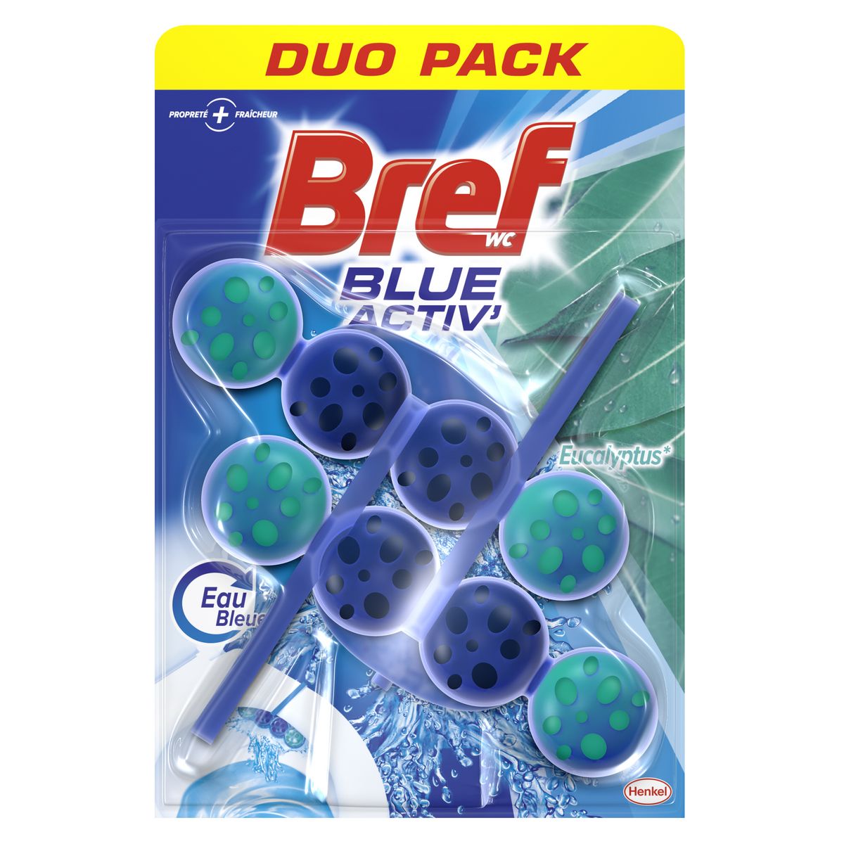 BREF WC Bloc WC Blue Activ' fraîcheur eucalyptus 2 blocs