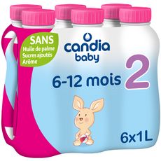 CANDIA BABY Lait 2ème âge liquide dès 6 mois 6x1l