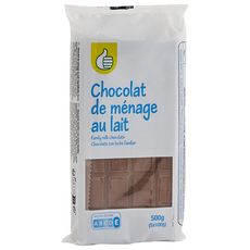 AUCHAN ESSENTIEL Tablettes de chocolat au lait 5x100g