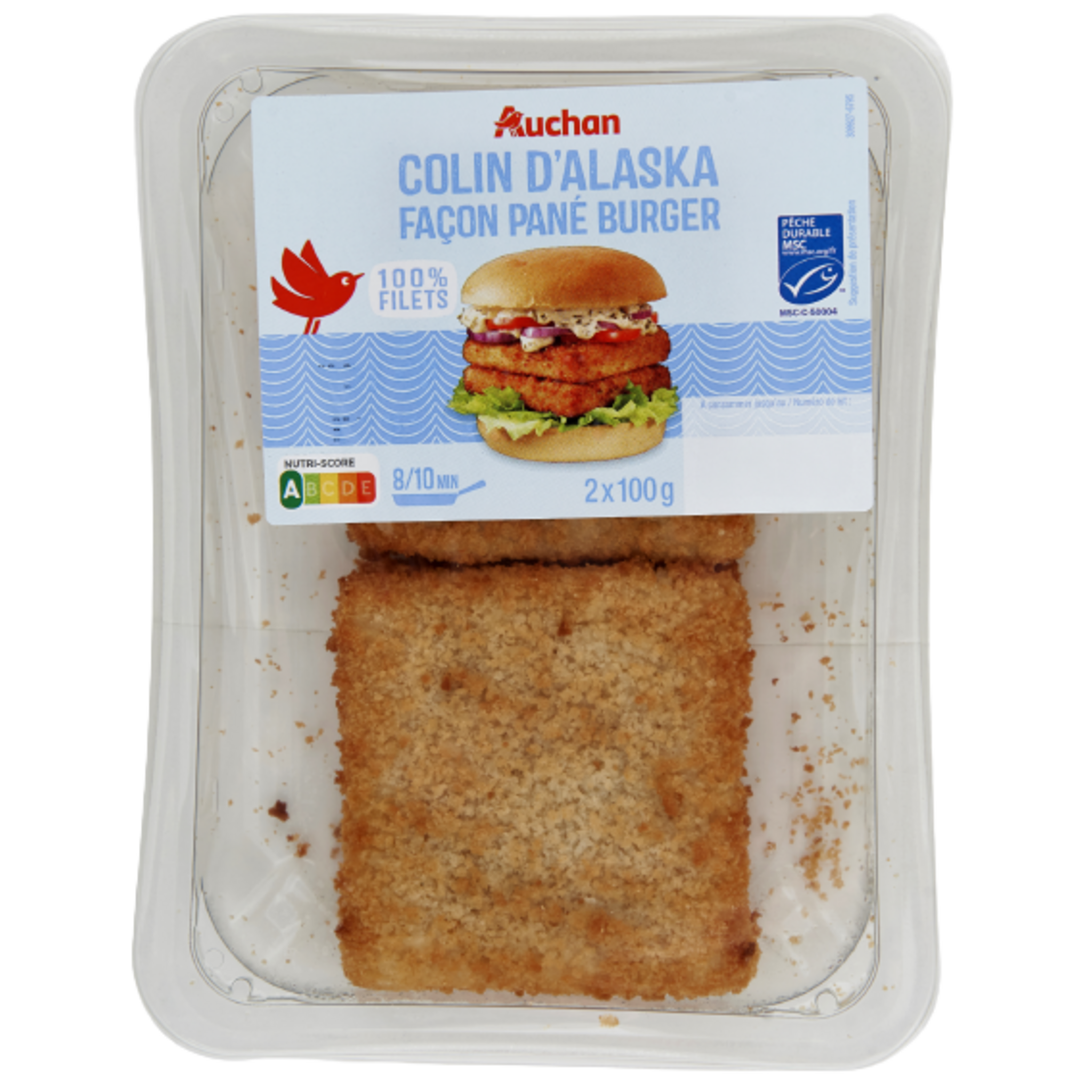 AUCHAN Colin d'Alaska sauce à la Provençale MSC 2 portions 450g