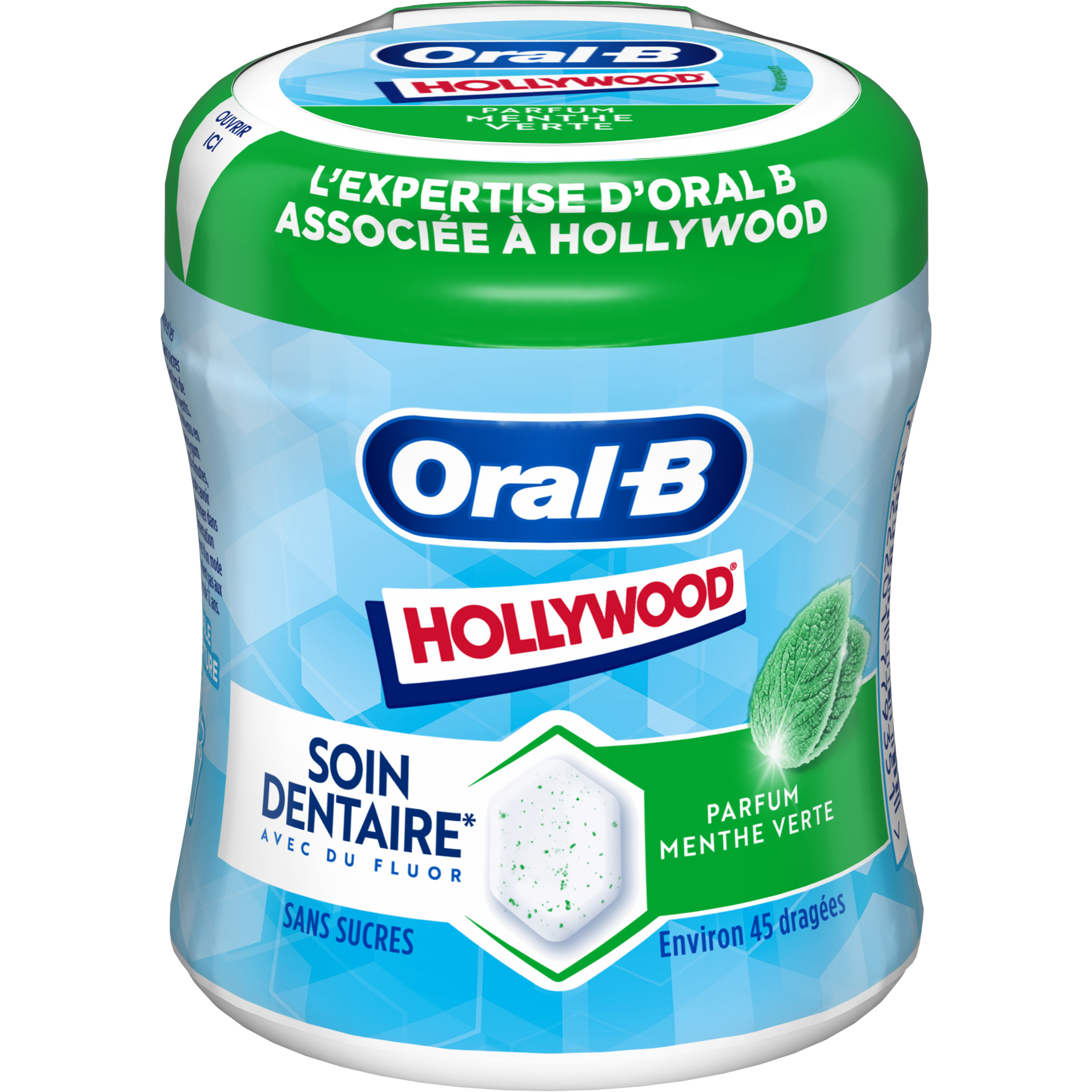 HOLLYWOOD Easy Box Chewing-gum Menthe Polaire sans sucre - Boîte