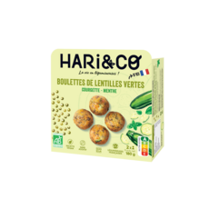 HARI&CO Boulettes lentilles vertes courgette et menthe bio 2 portions 180g