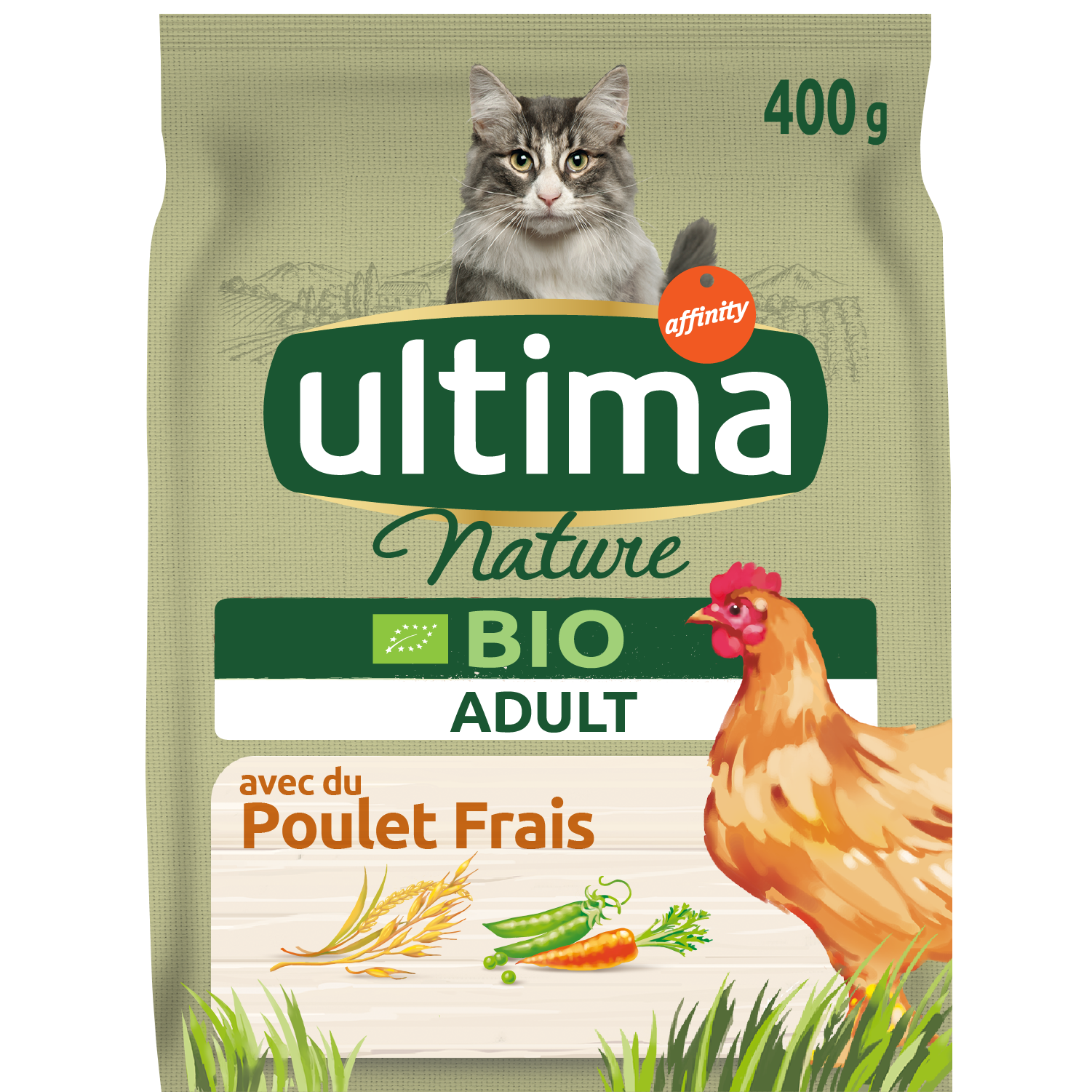 Pâtée pour chat au poulet BIO, 400g