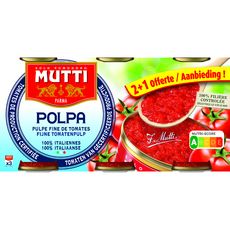 MUTTI Pulpe fine de tomates 2+1 offert 3x400g