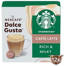STARBUCKS Capsules de café au lait compatibles Dolce Gusto 12 capsules 121.2g