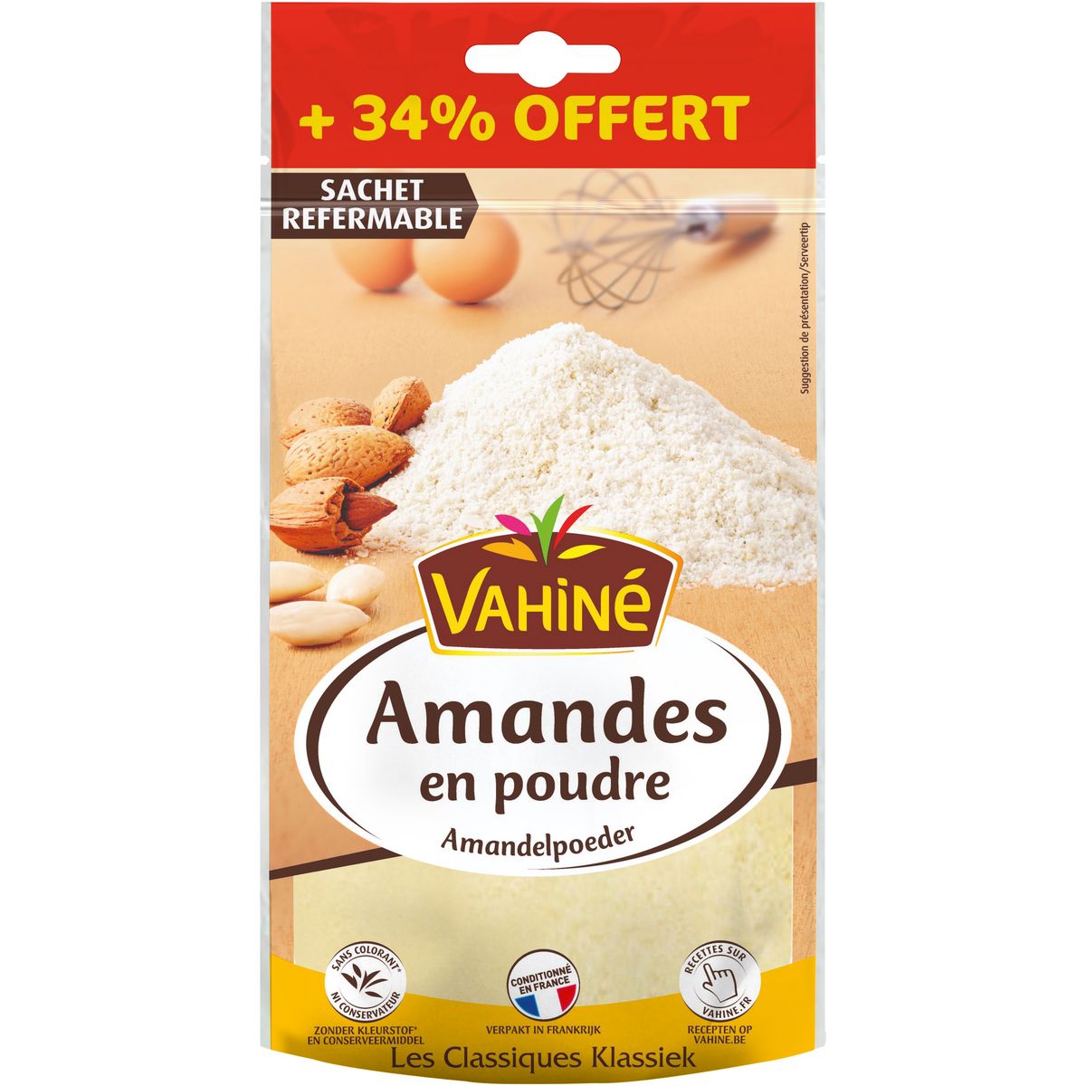 VAHINE Amandes en poudre 150g +34% offert