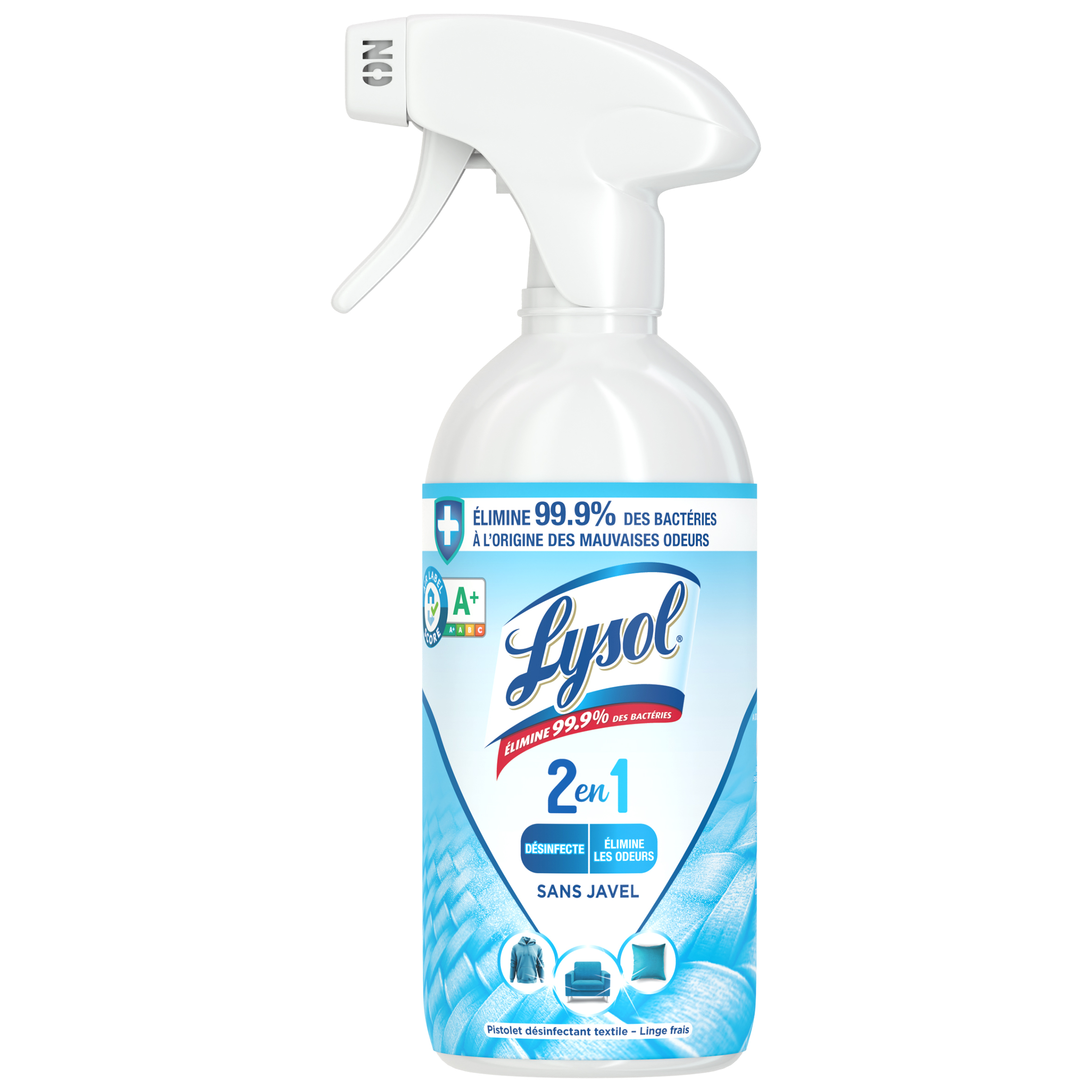 LYSOL Spray désinfectant textiles et vêtements sans lavage 500ml pas cher 