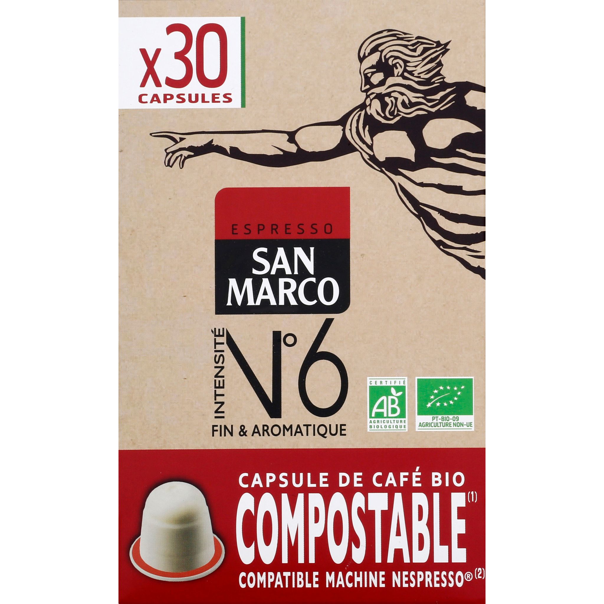 Etui 10 capsules café Décaféiné compatible Nespresso