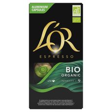 L'OR Capsules de café espresso bio intensité 9 compatibles Nespresso 10 capsules 52g