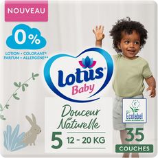 LOTUS BABY Couches Douceur naturelle taille 5 (12à20kg) 35 couches